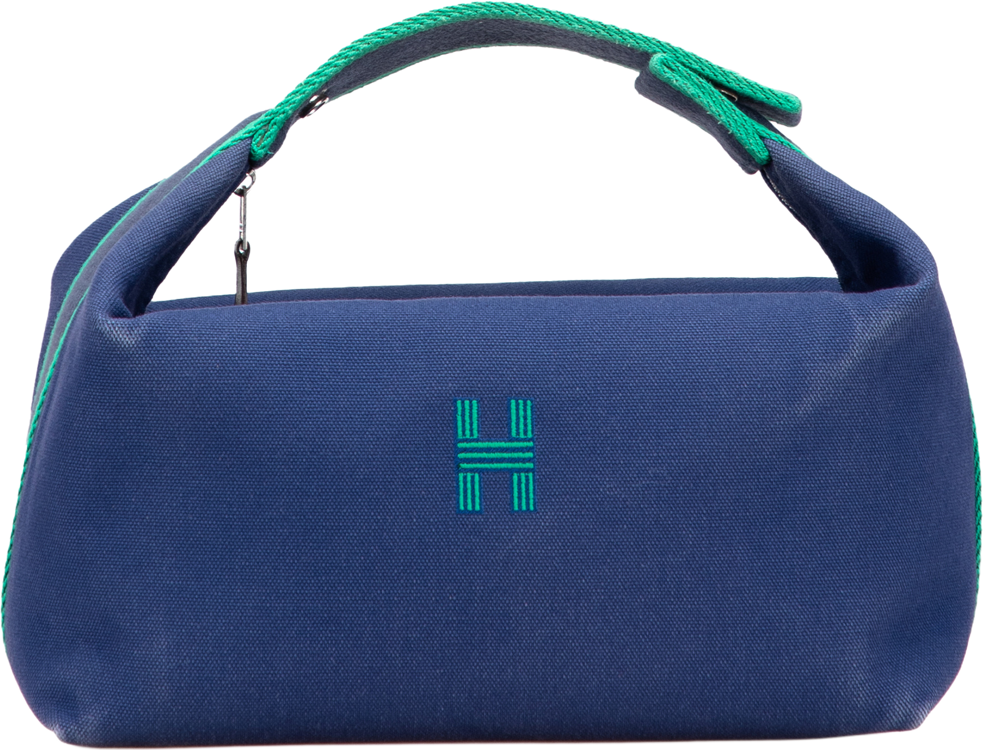Hermès Small Canvas Bride A Brac, från Luxclusif, i färgen dark blue. Klicka för att öppna bilden i stort format