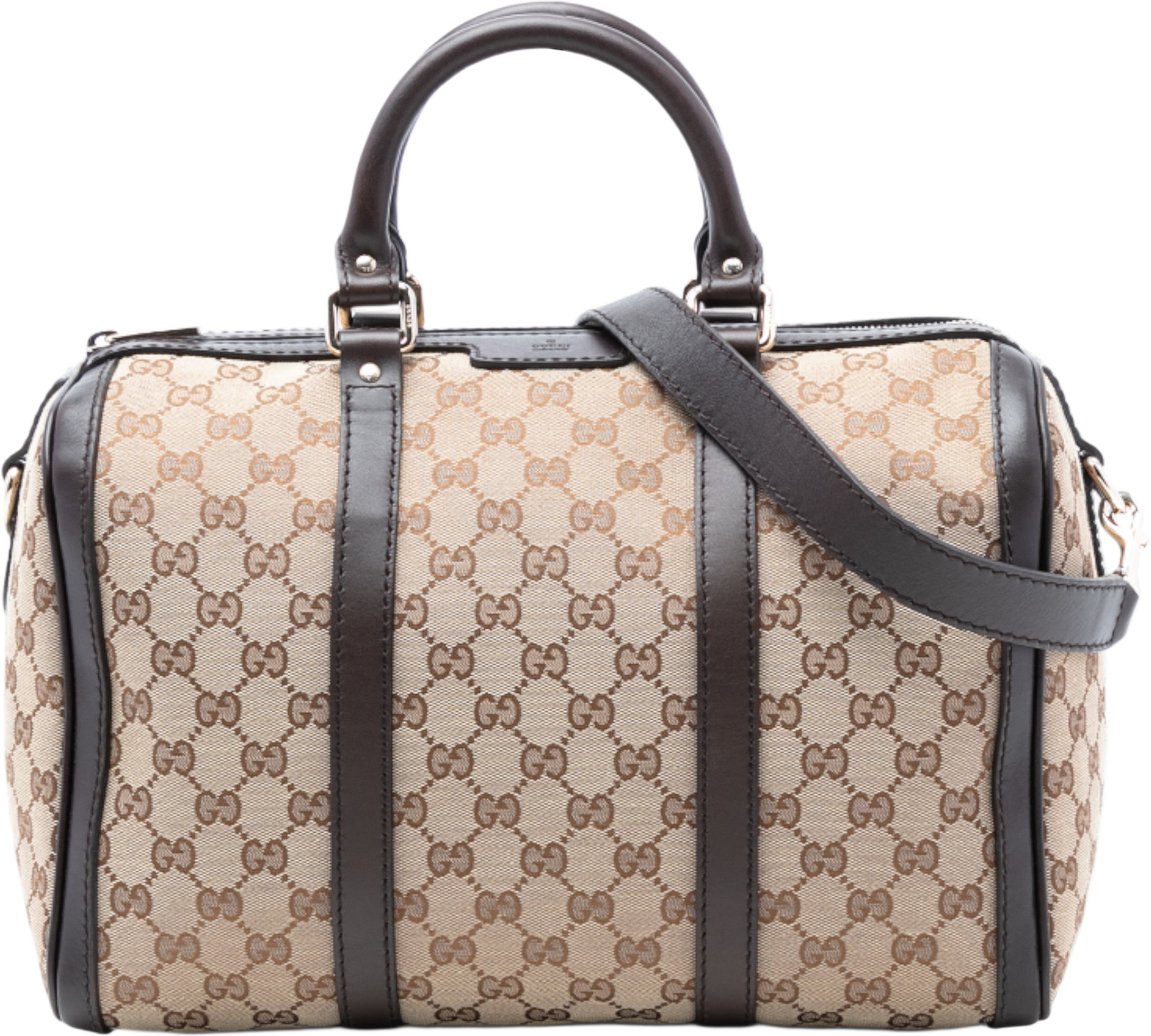 Gucci Medium Gg Canvas Joy Boston Bag, från Luxclusif, i färgen beige. Klicka för att öppna bilden i stort format