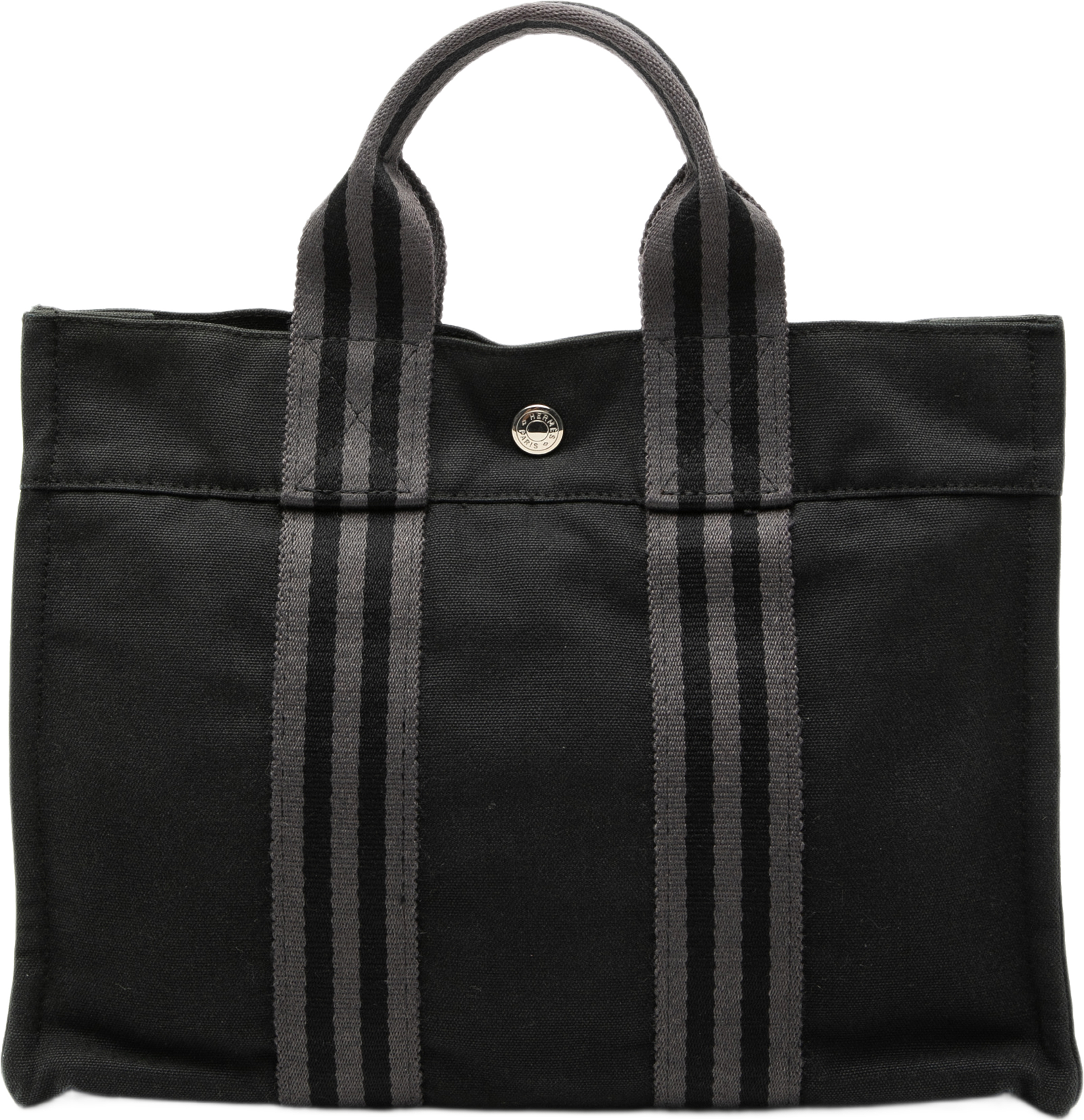Hermès Canvas Fourre Tout Pm, från Luxclusif, i färgen black. Klicka för att öppna bilden i stort format