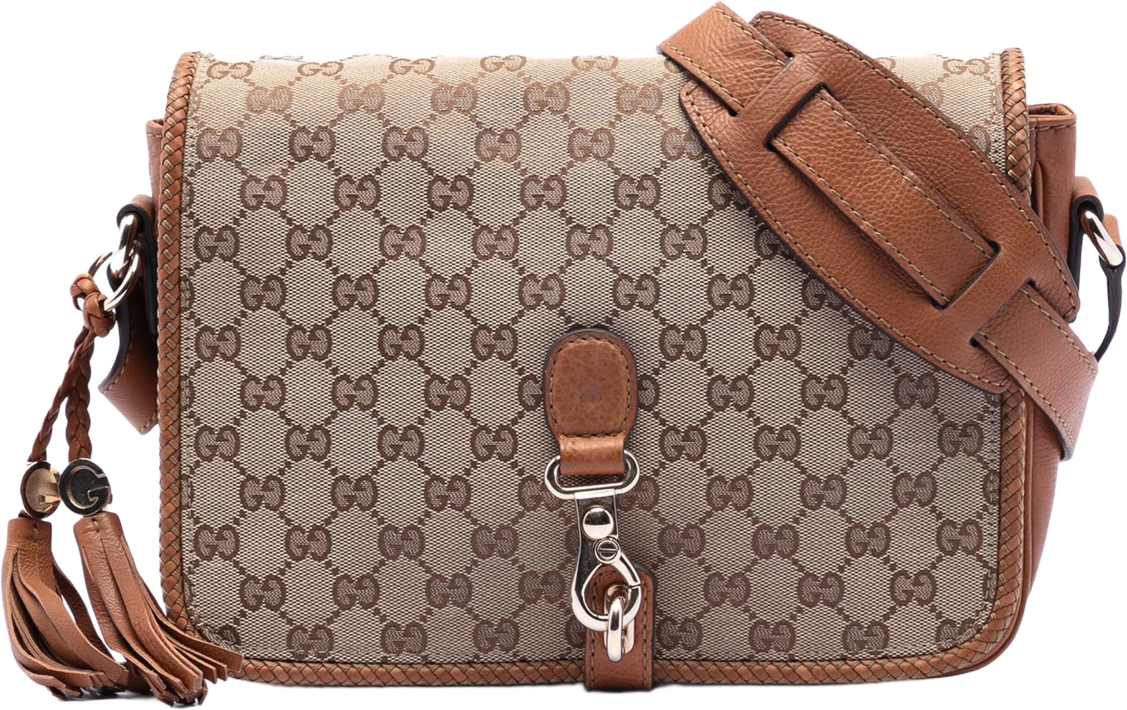 Gucci Gg Canvas Marrakech Crossbody, från Luxclusif, i färgen beige. Klicka för att öppna bilden i stort format