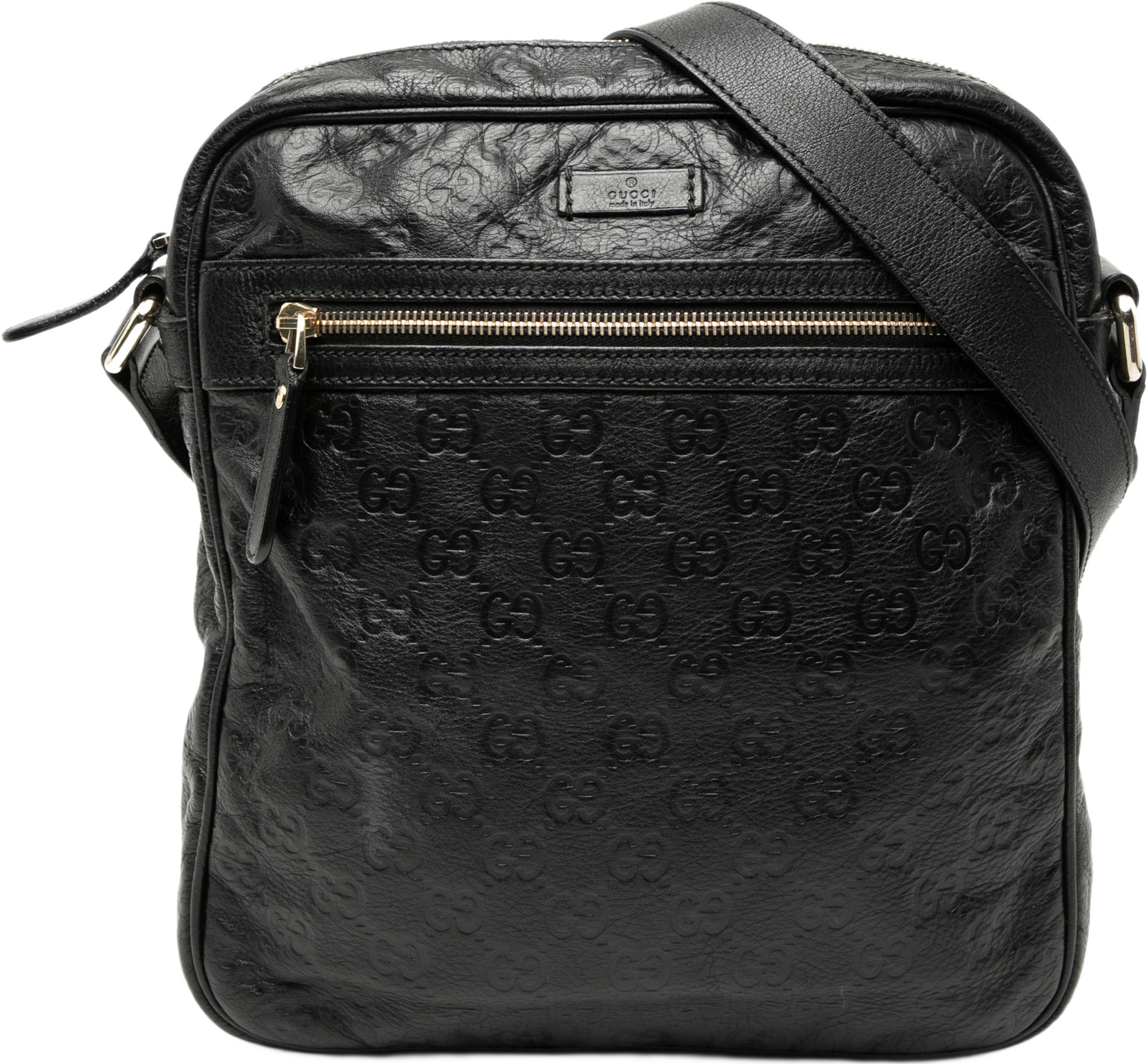 Gucci Guccissima Crossbody, från Luxclusif, i färgen black. Klicka för att öppna bilden i stort format