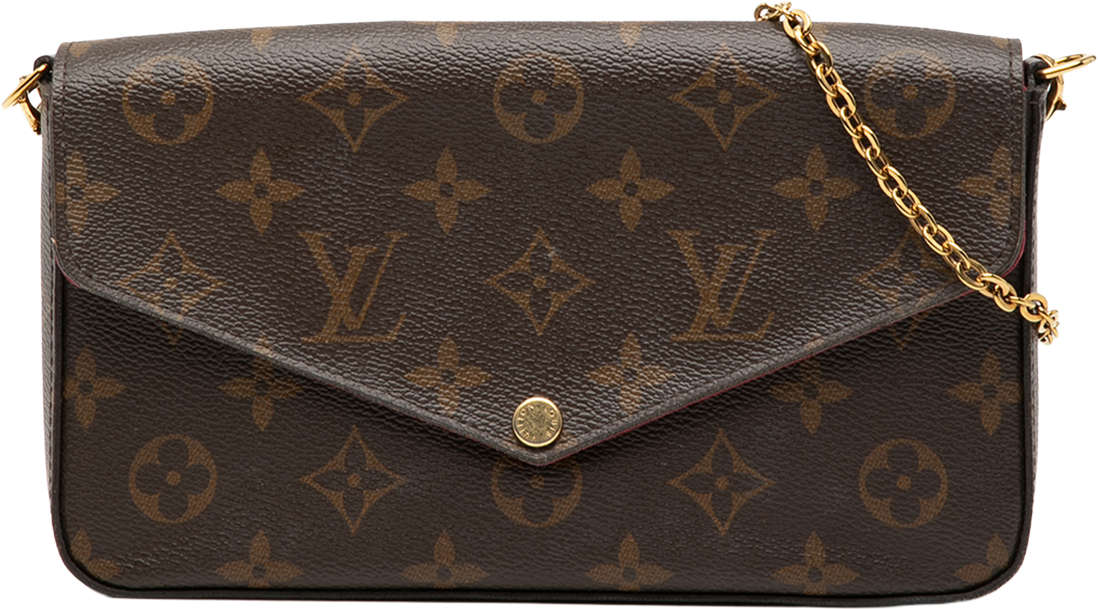 Louis Vuitton Monogram Pochette Felicie, från Luxclusif, i färgen brown. Klicka för att öppna bilden i stort format