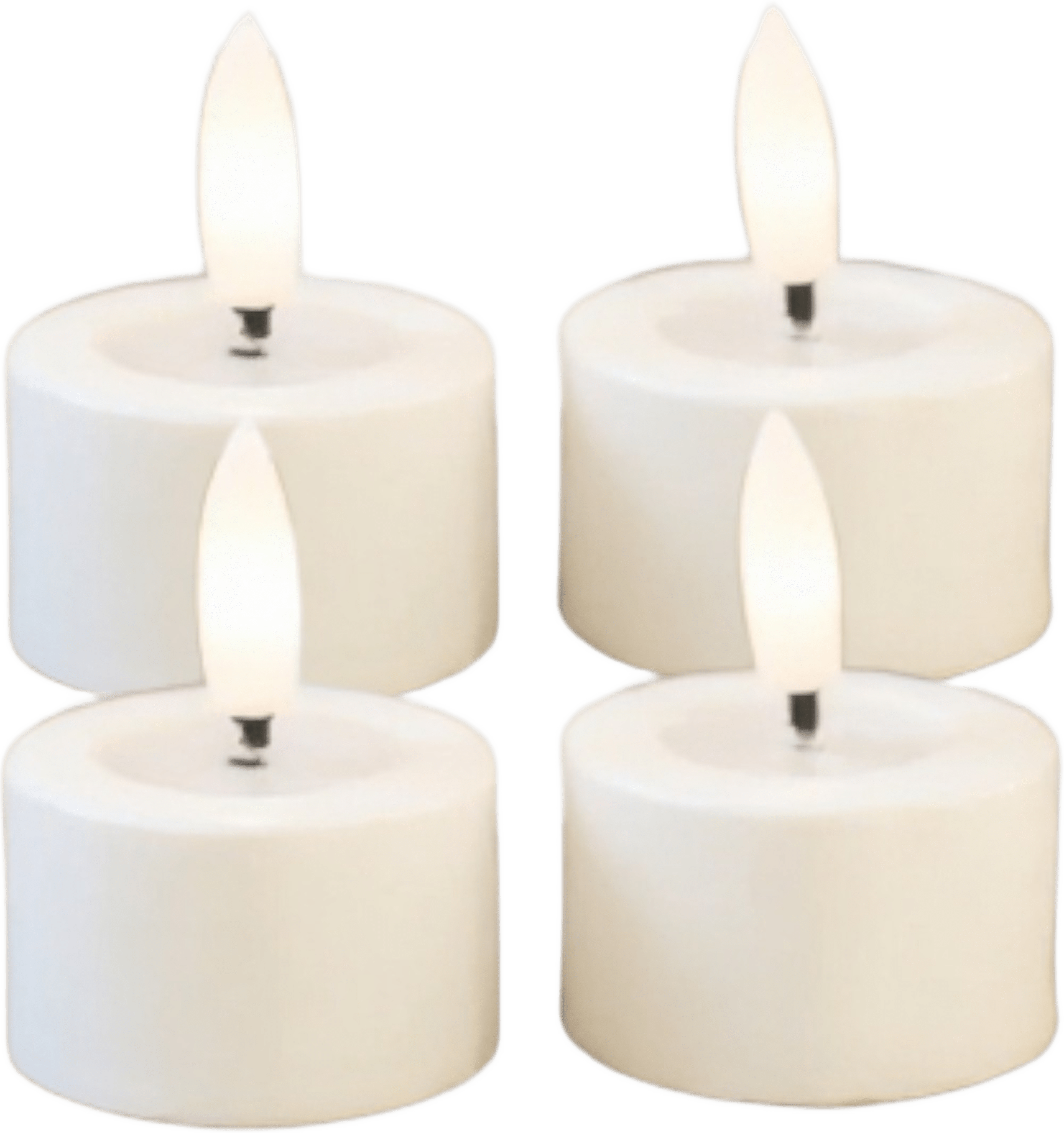 Luca Led-värmeljus Ny Yta 4 St, från Led Nordic, i färgen vit. Klicka för att öppna bilden i stort format