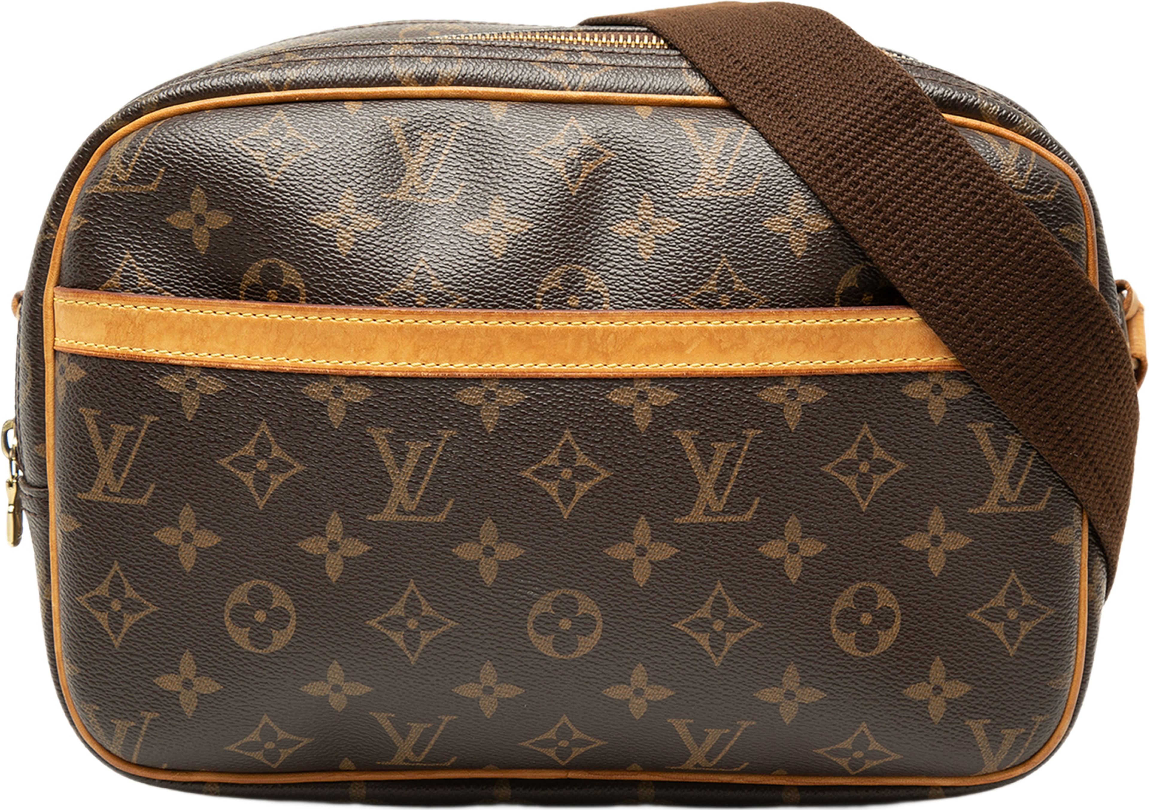 Louis Vuitton Monogram Reporter Pm, från Luxclusif, i färgen brun. Klicka för att öppna bilden i stort format
