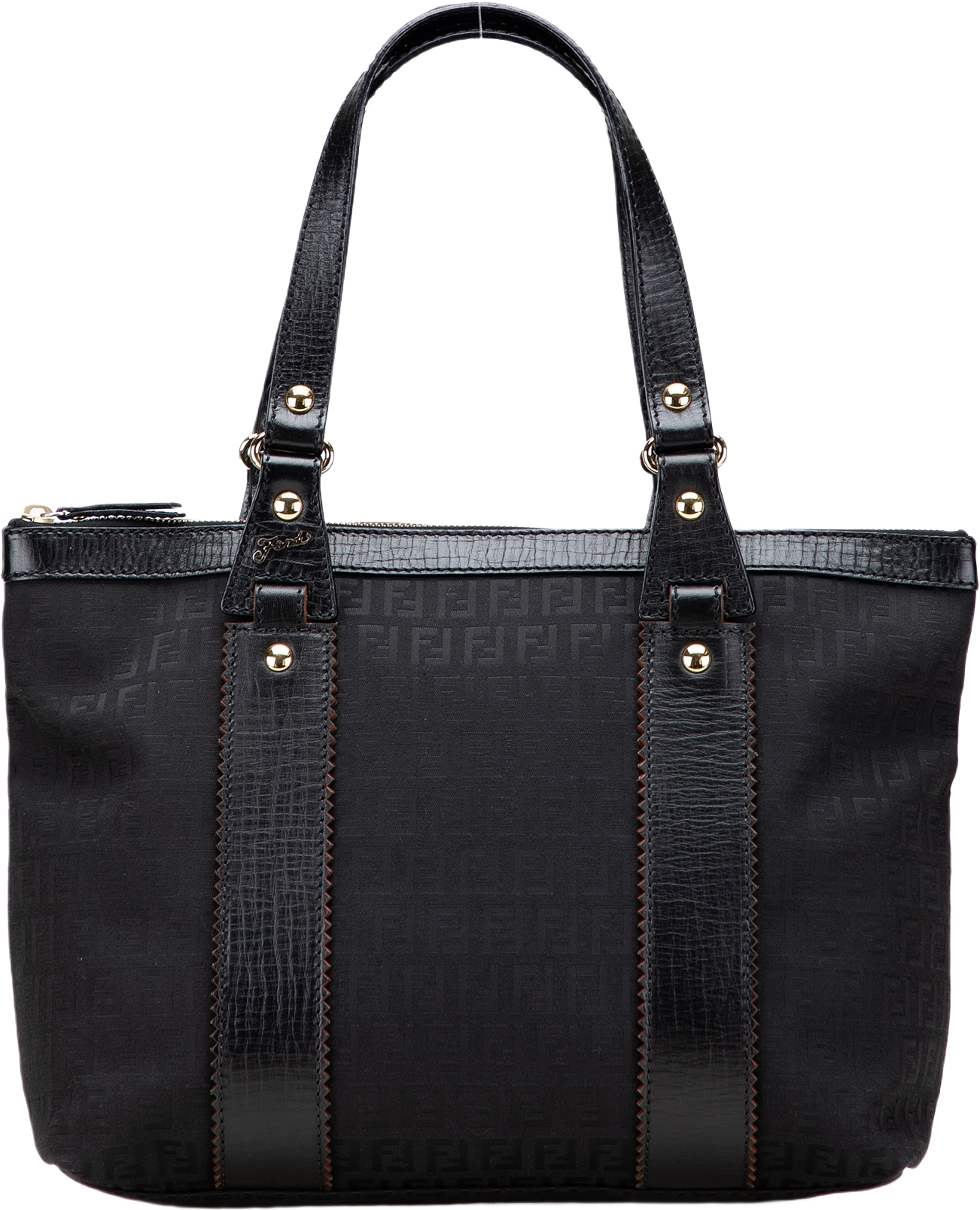 Fendi Zucchino Canvas Tote, från Luxclusif, i färgen black. Klicka för att öppna bilden i stort format