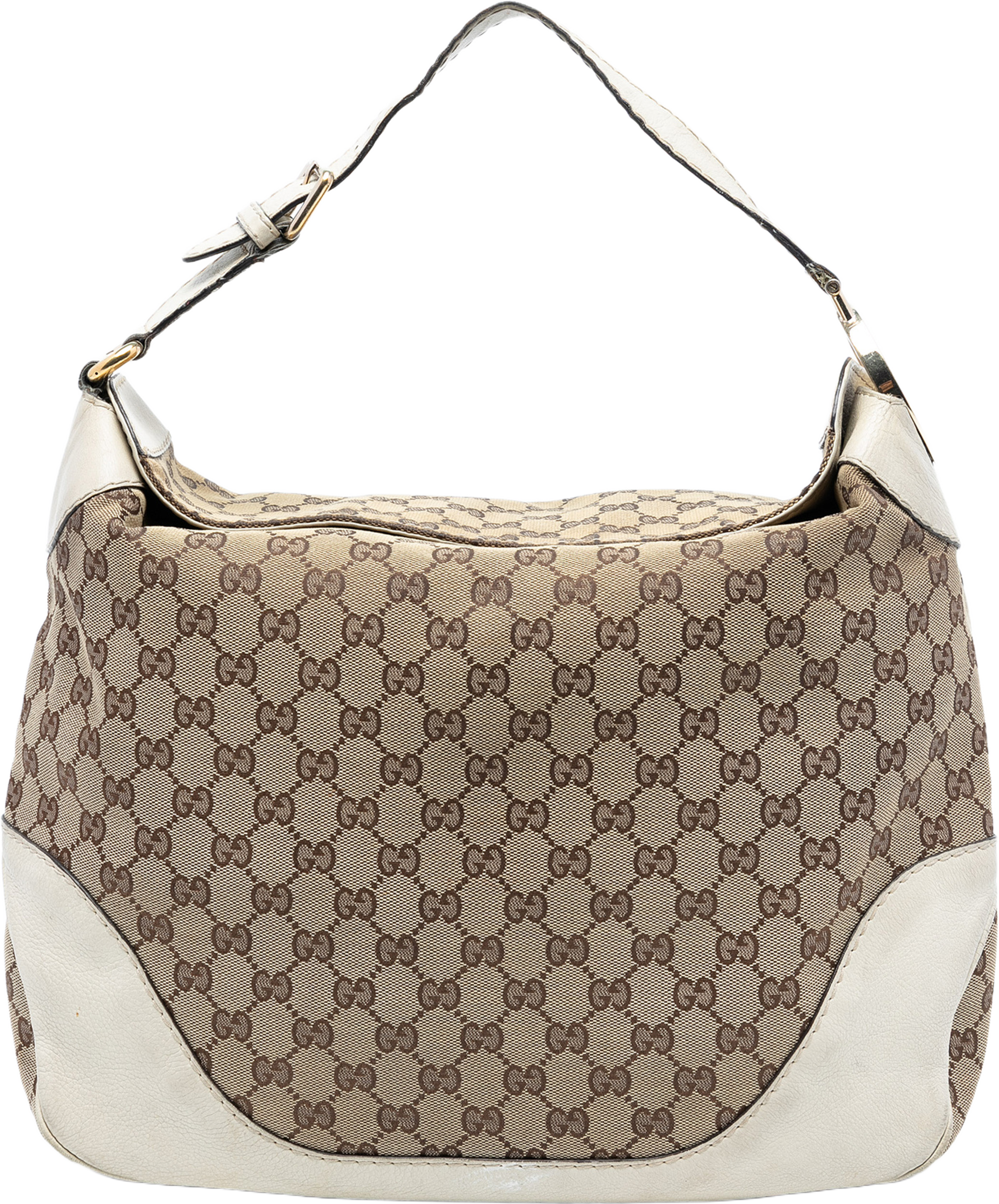 Gucci Gg Canvas Charlotte Hobo, från Luxclusif, i färgen beige. Klicka för att öppna bilden i stort format