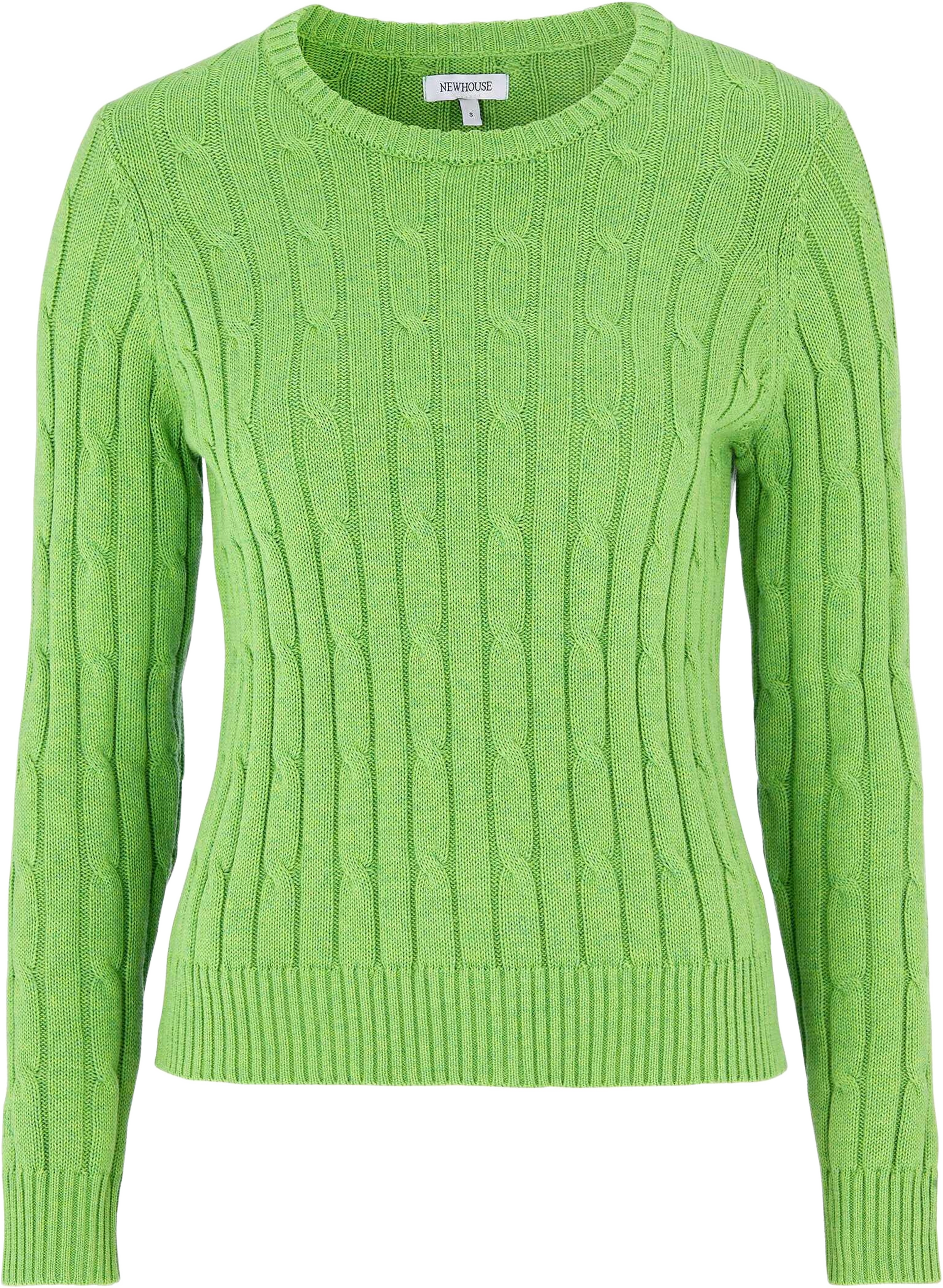 Chloe Cable Sweater, från Newhouse, i färgen grön. Klicka för att öppna bilden i stort format