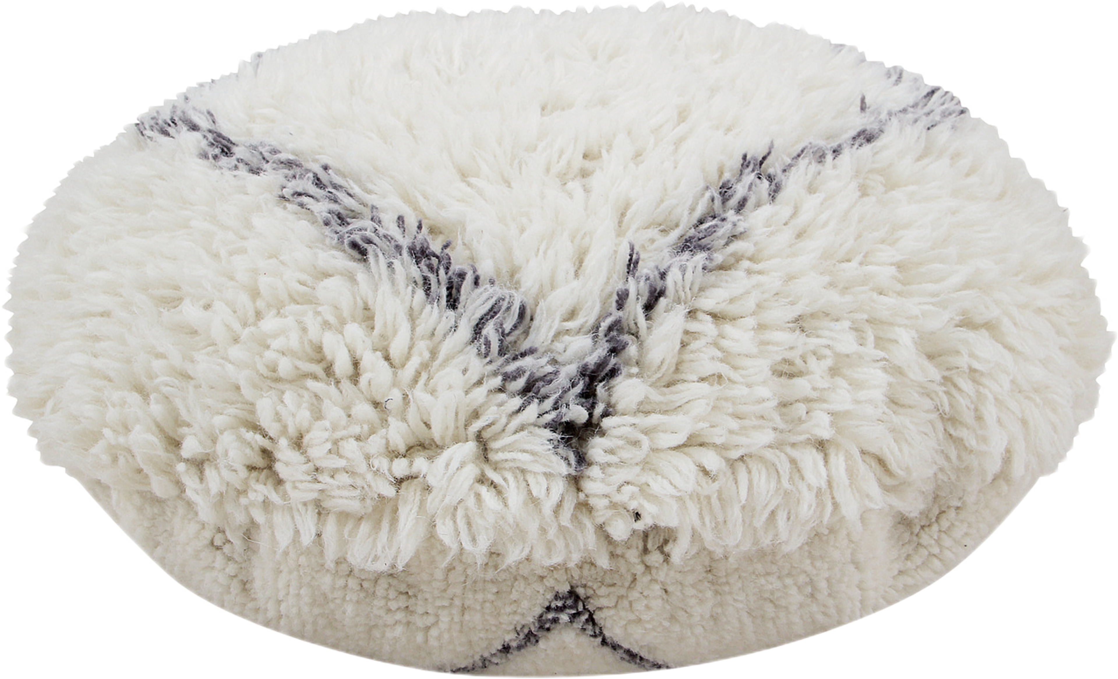 Tvättbar Sittpuff Woolable Berber Soul, från LORENA CANALS, i färgen natural, charcoal. Klicka för att öppna bilden i stort format