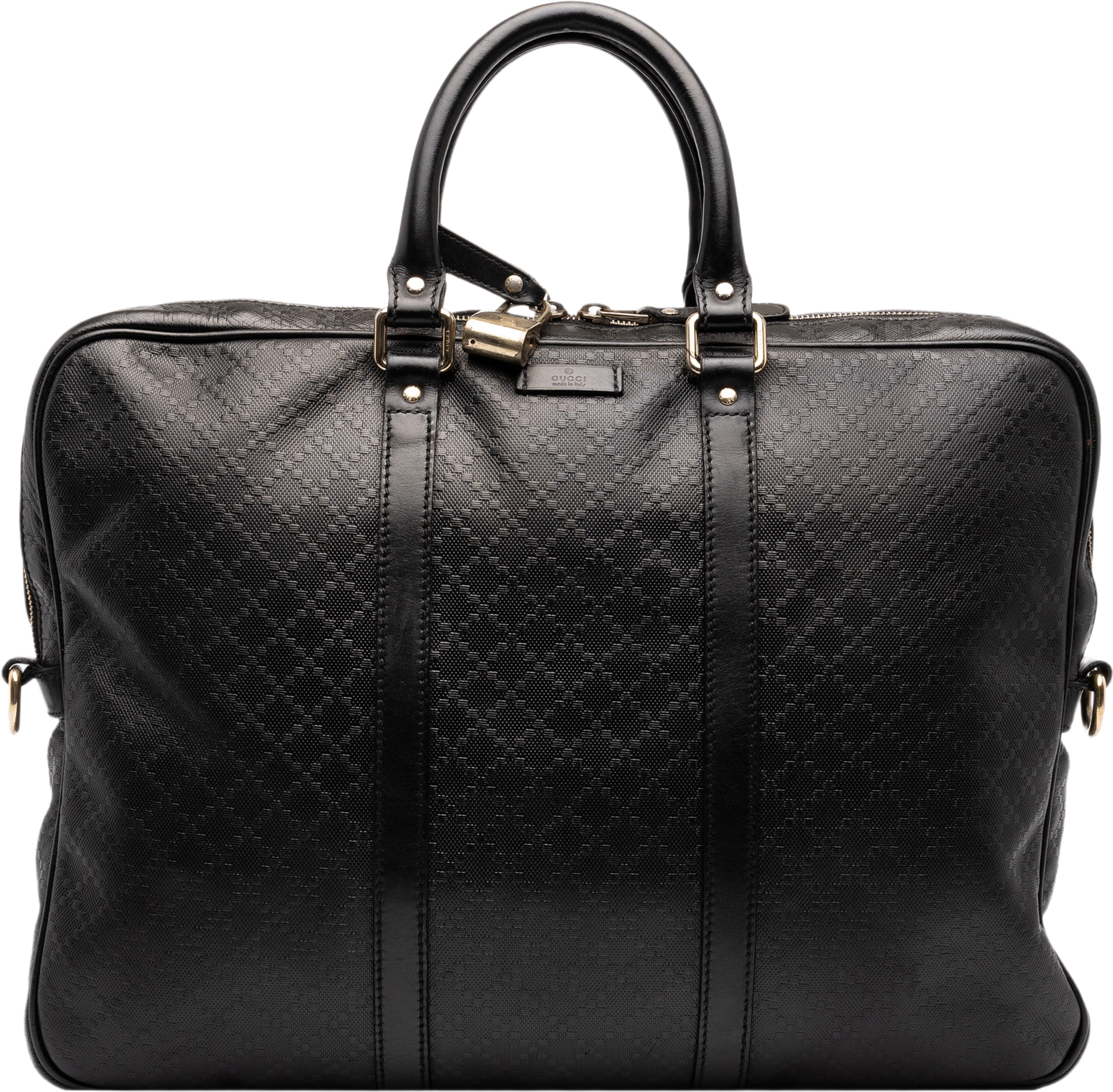 Gucci Diamante Calfskin Business Bag, från Luxclusif, i färgen svart. Klicka för att öppna bilden i stort format