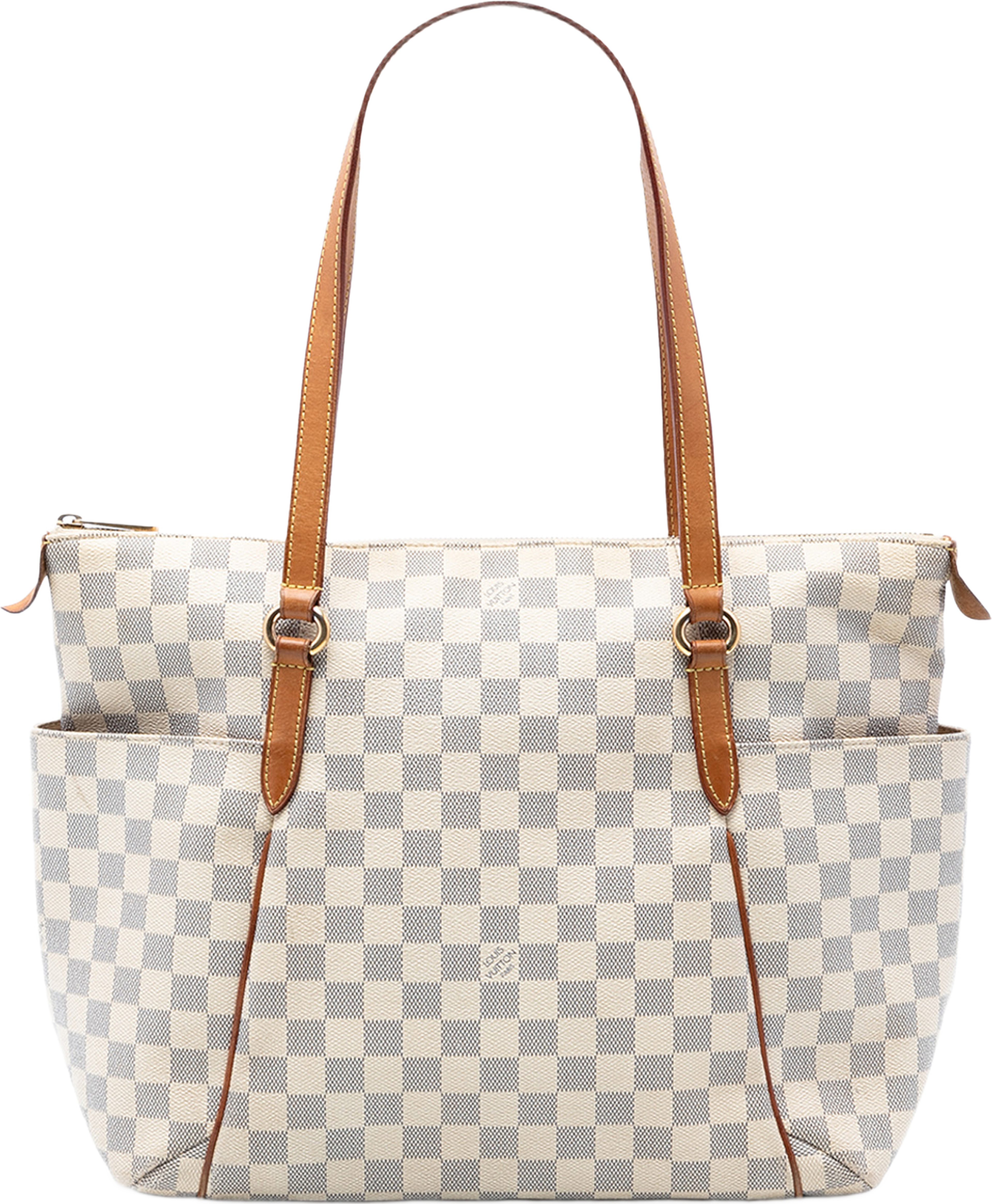 Louis Vuitton Damier Azur Totally Mm, från Luxclusif, i färgen vit. Klicka för att öppna bilden i stort format