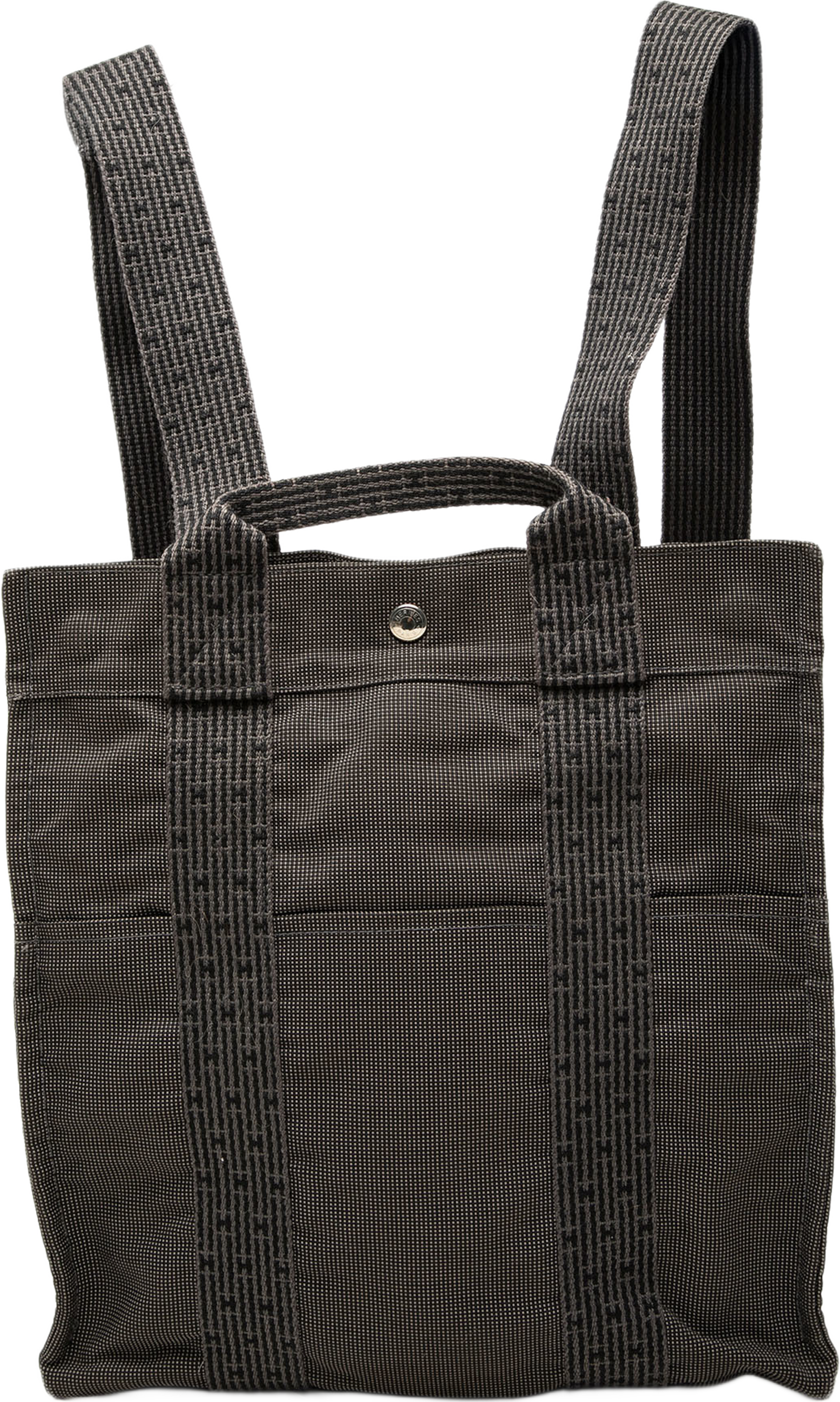 Hermès Canvas Herline Backpack Mm, från Luxclusif, i färgen grå. Klicka för att öppna bilden i stort format