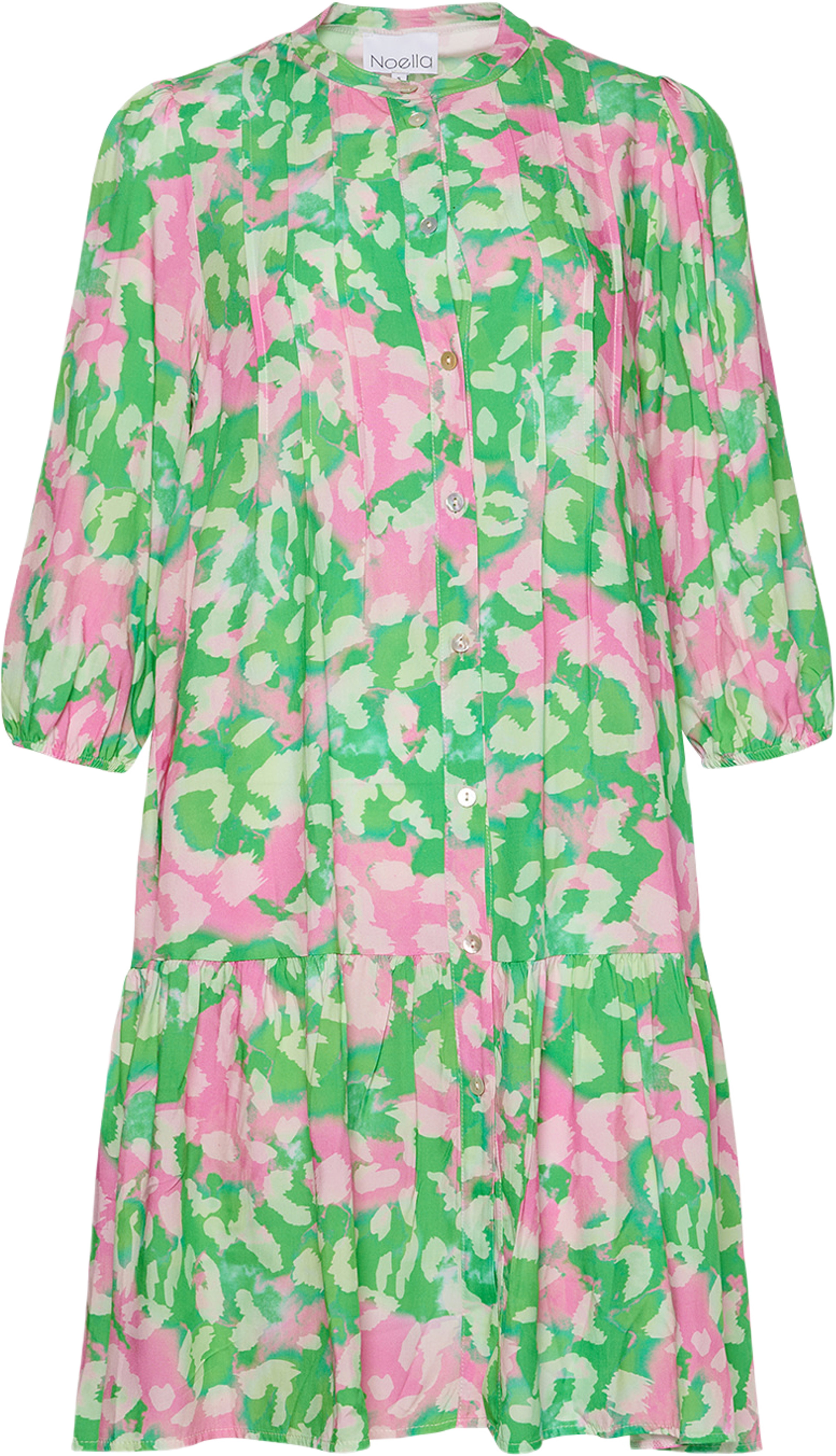 Imogene Sh. Dress - Green/pink