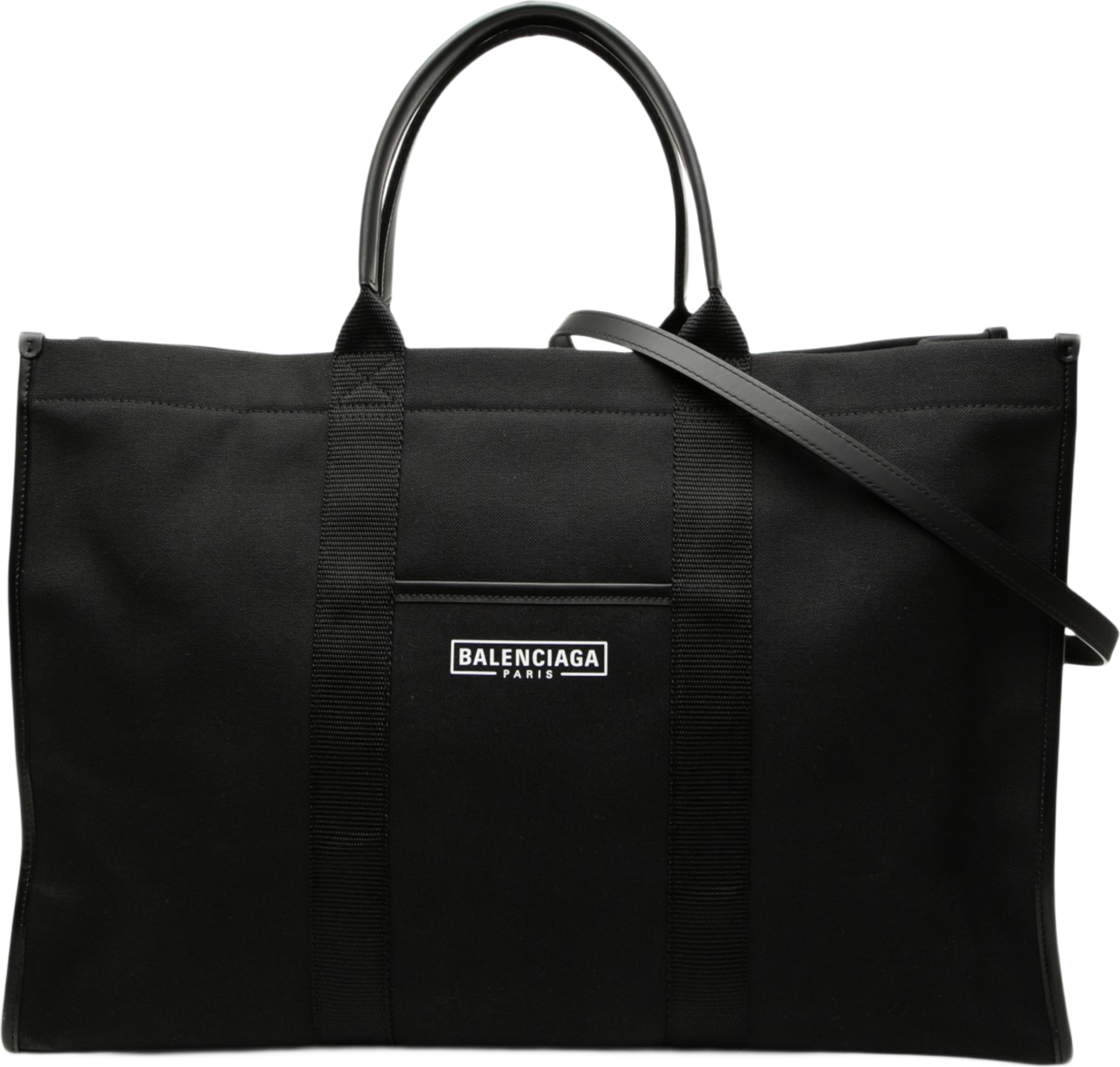 Balenciaga Large Canvas Hardware Tote, från Luxclusif, i färgen black. Klicka för att öppna bilden i stort format