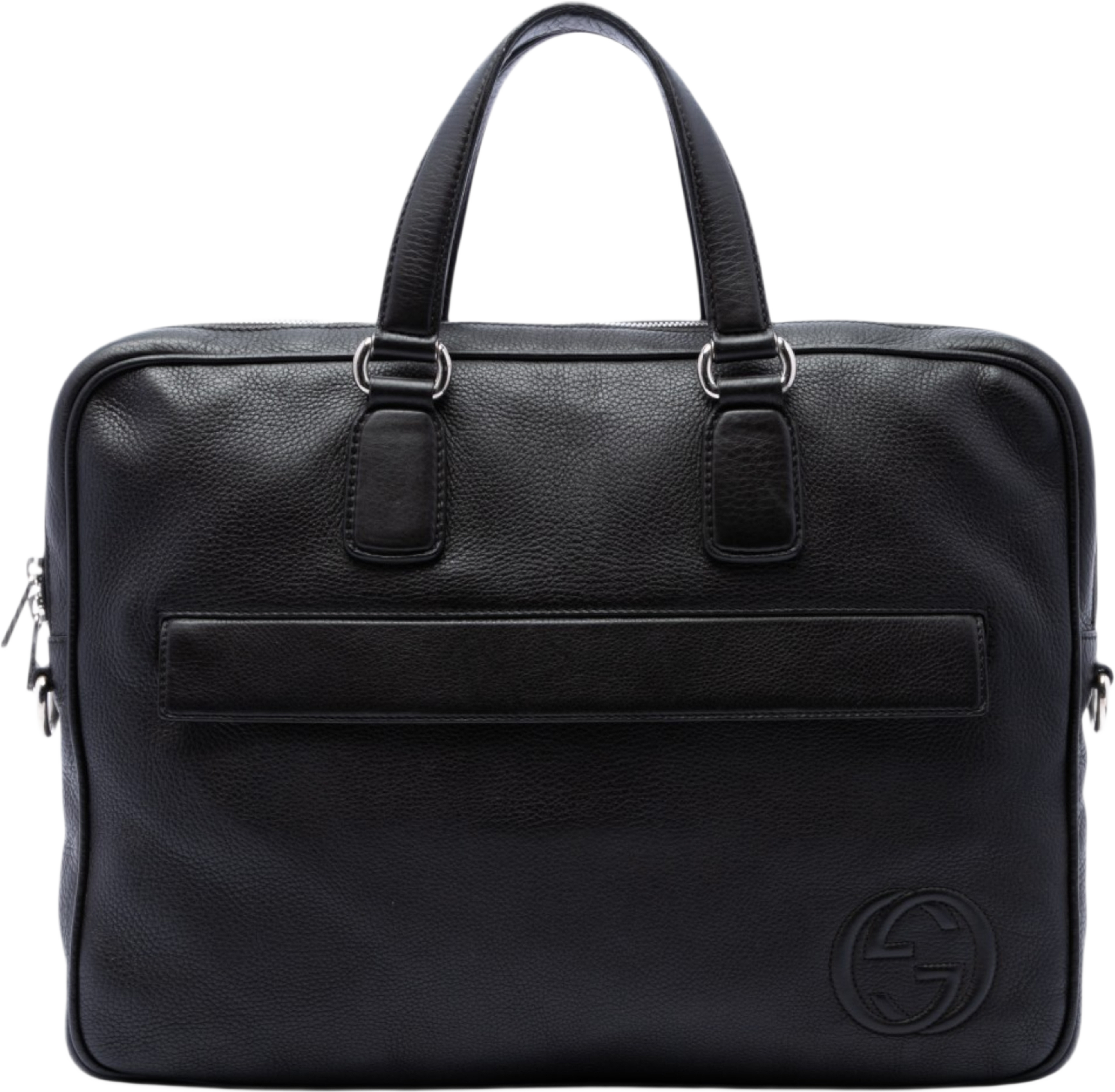 Gucci Calfskin Soho Briefcase, från Luxclusif, i färgen svart. Klicka för att öppna bilden i stort format