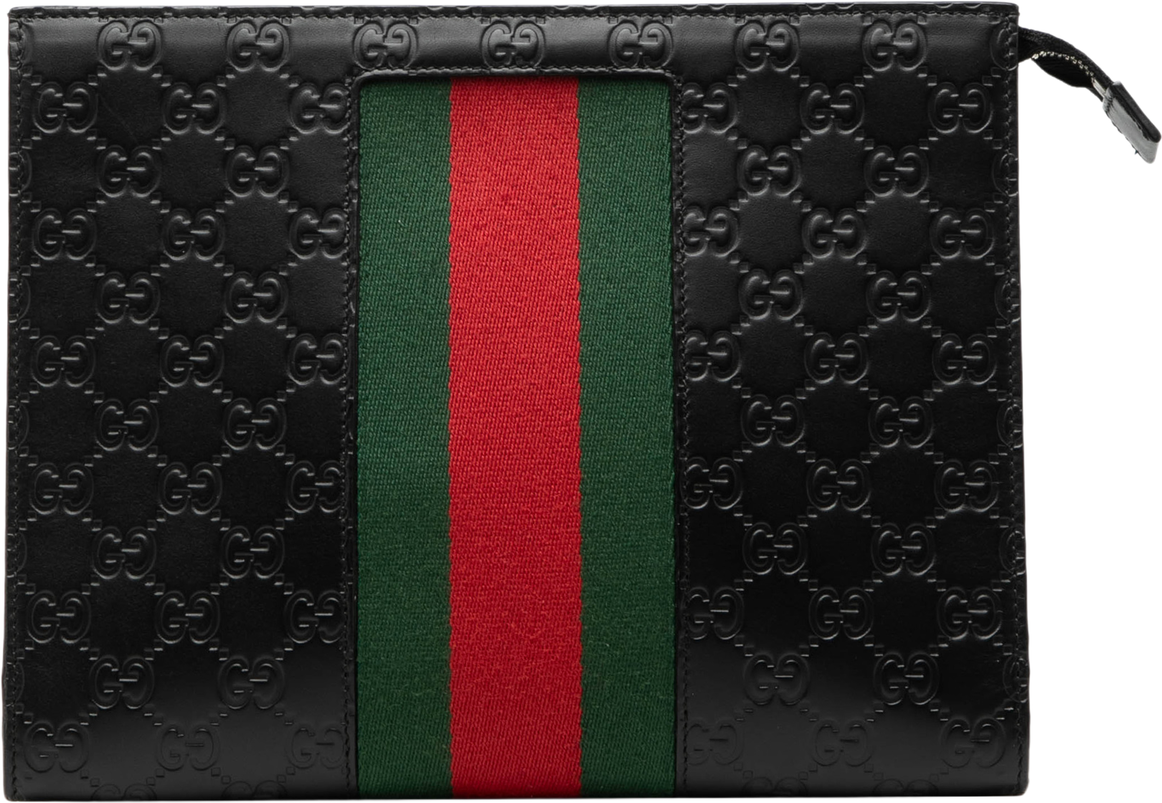 Gucci Guccissima Web Clutch, från Luxclusif, i färgen black. Klicka för att öppna bilden i stort format