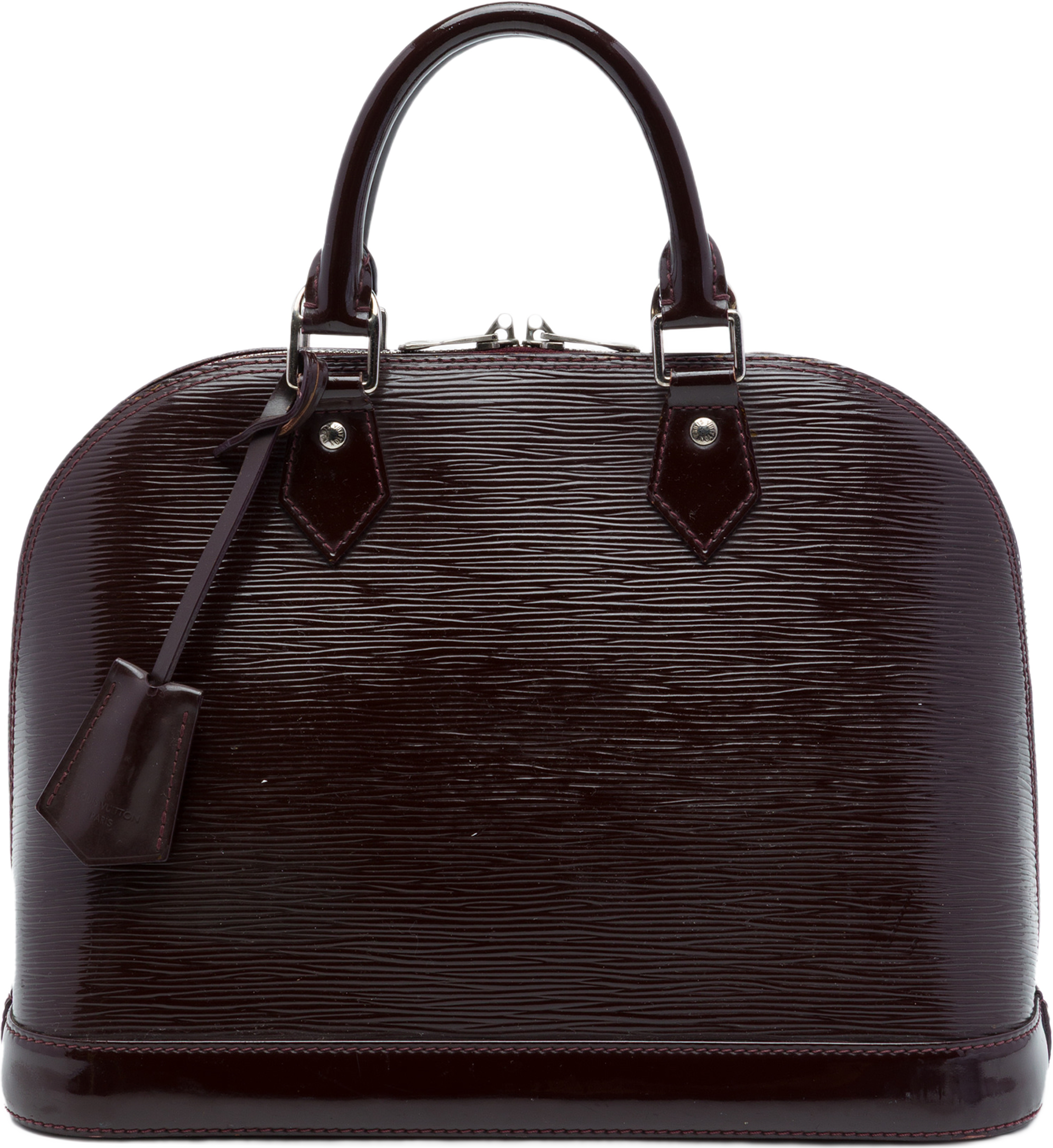 Louis Vuitton Electric Epi Alma Pm, från Luxclusif, i färgen purpur. Klicka för att öppna bilden i stort format