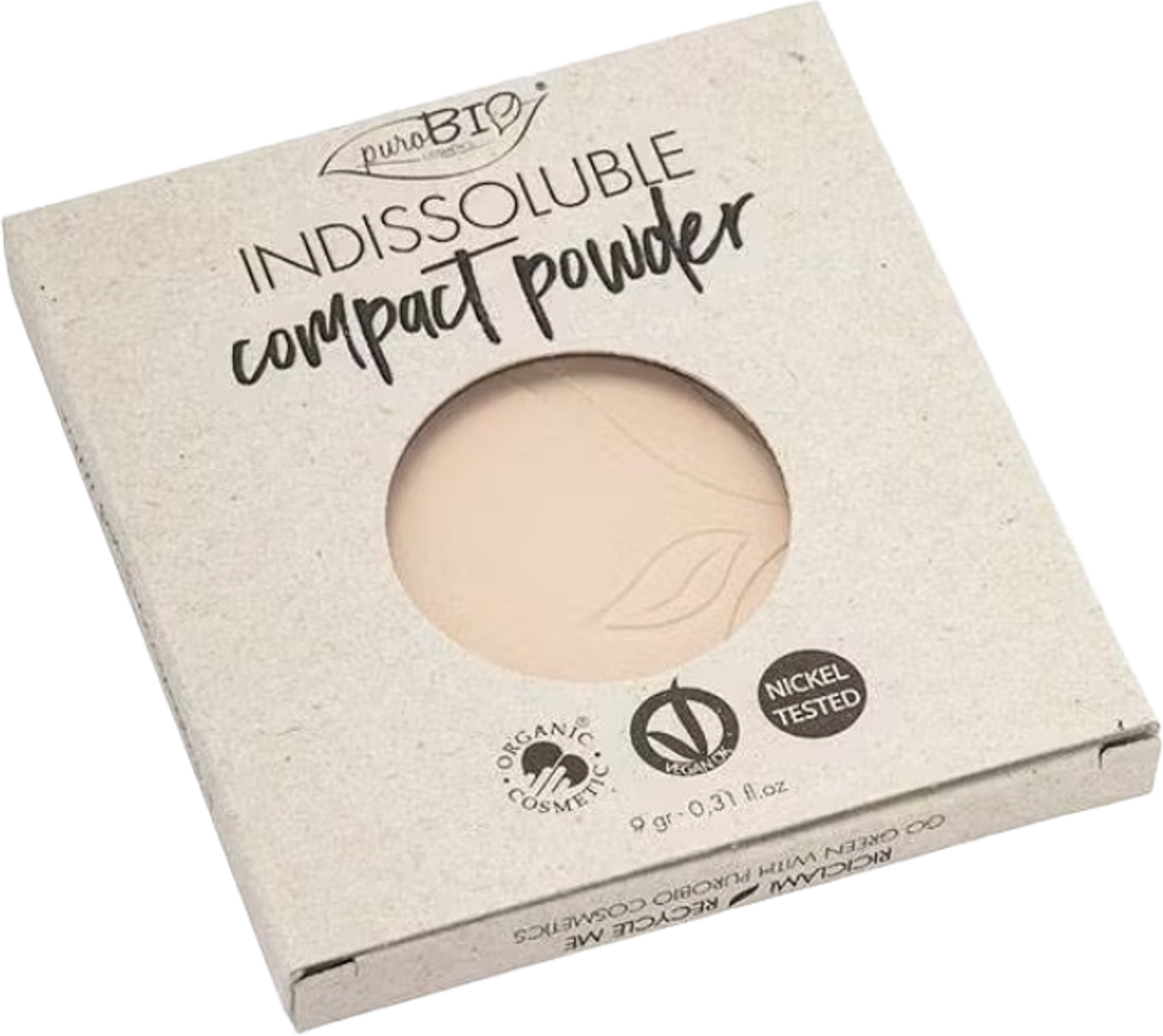 Indissoluble Compact Powder - Refill, från PuroBio, i färgen 02 refill. Klicka för att öppna bilden i stort format