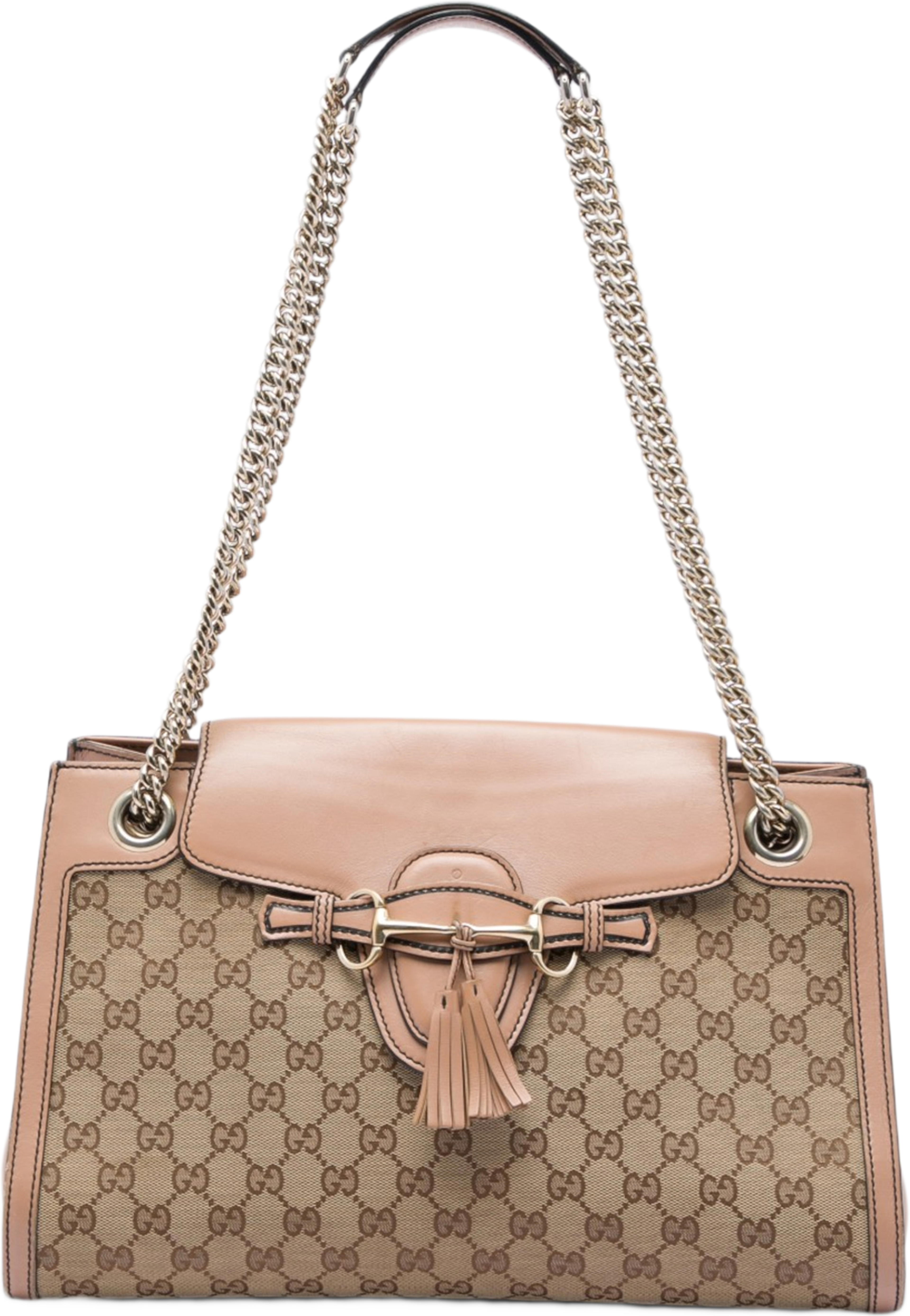 Gucci Large Guccissima Emily Shoulder Bag, från Luxclusif, i färgen beige. Klicka för att öppna bilden i stort format