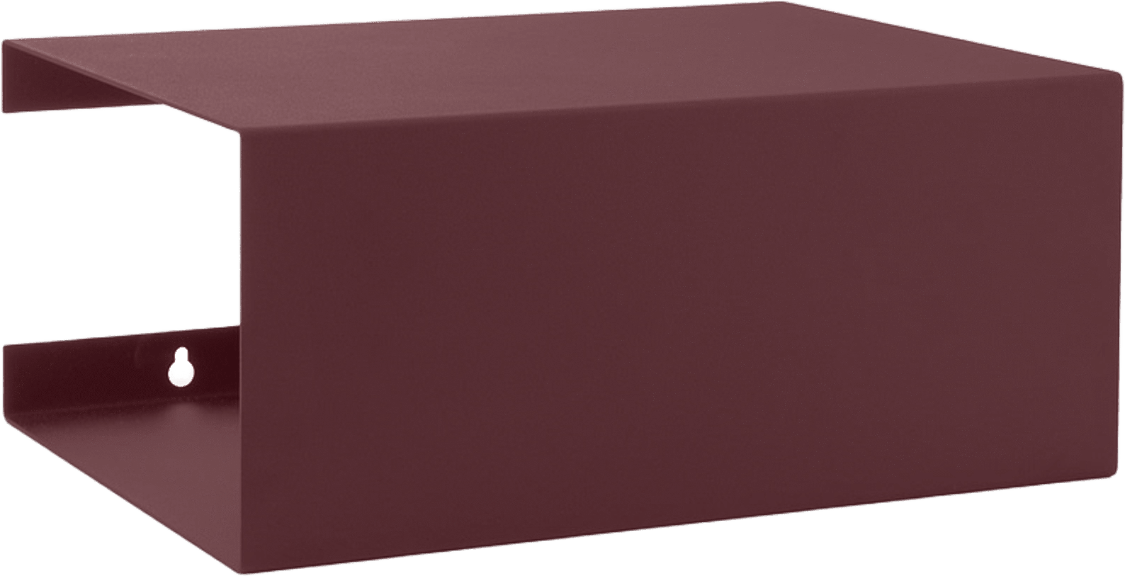 Boxshelf, från ReCollector, i färgen maroon red. Klicka för att öppna bilden i stort format