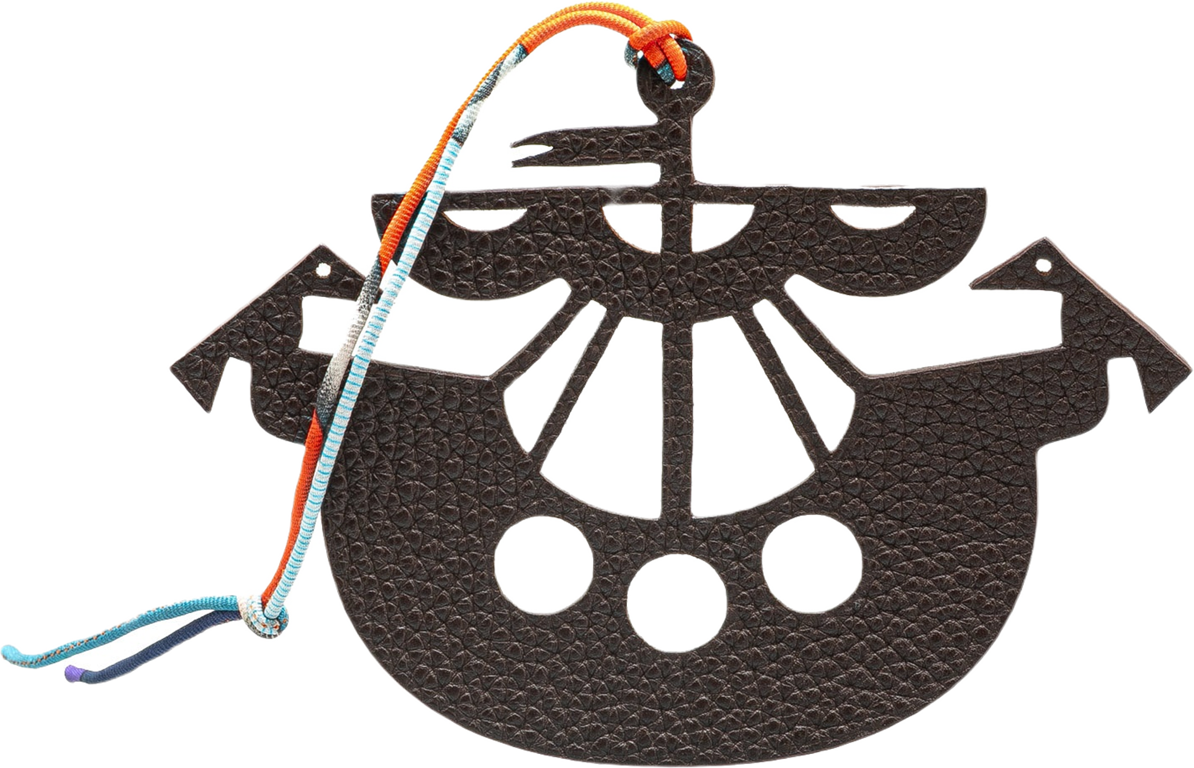 Hermès Leather Petit H Boat Bag Charm