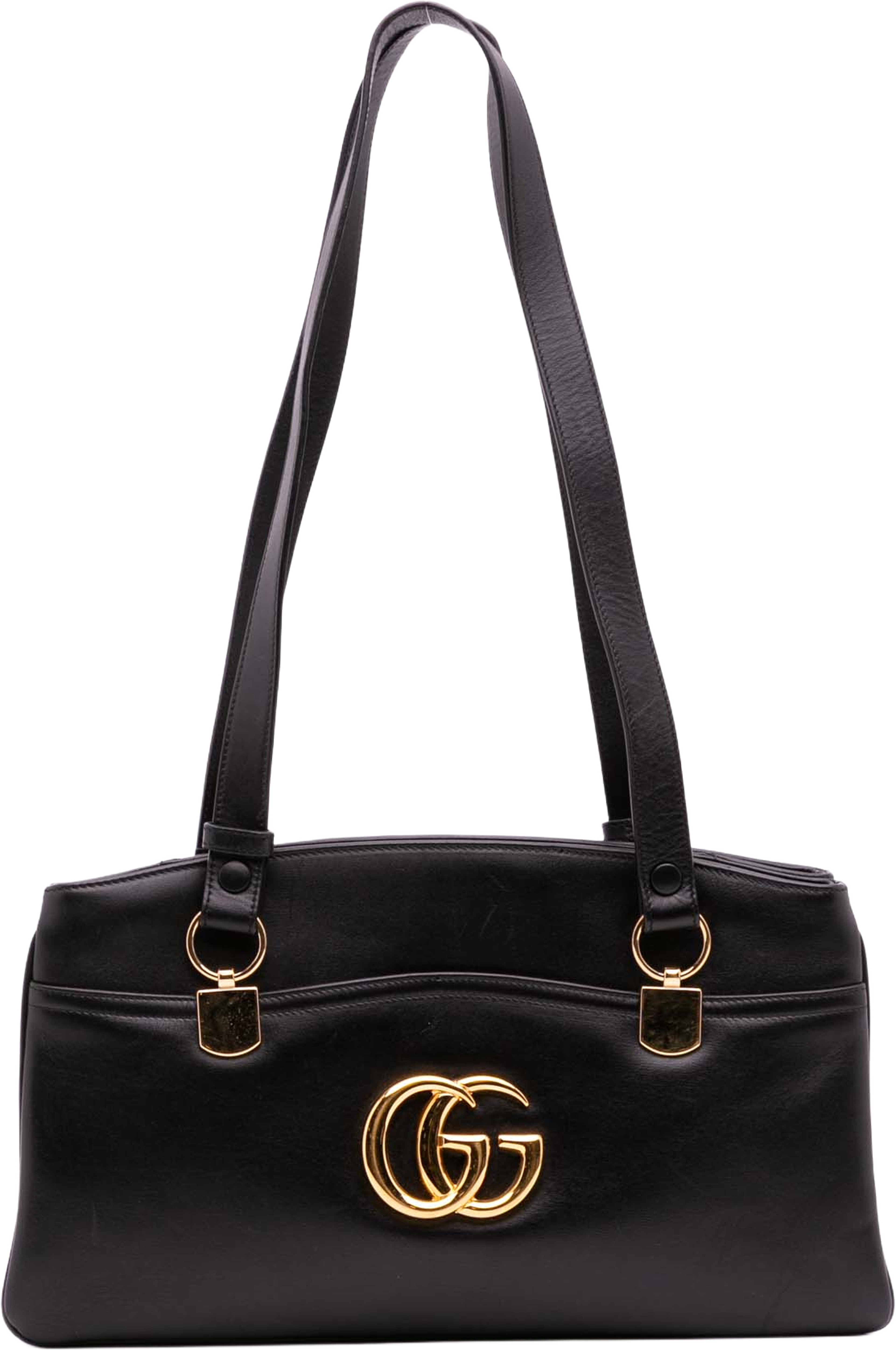 Gucci Leather Arli Shoulder Bag, från Luxclusif, i färgen black. Klicka för att öppna bilden i stort format