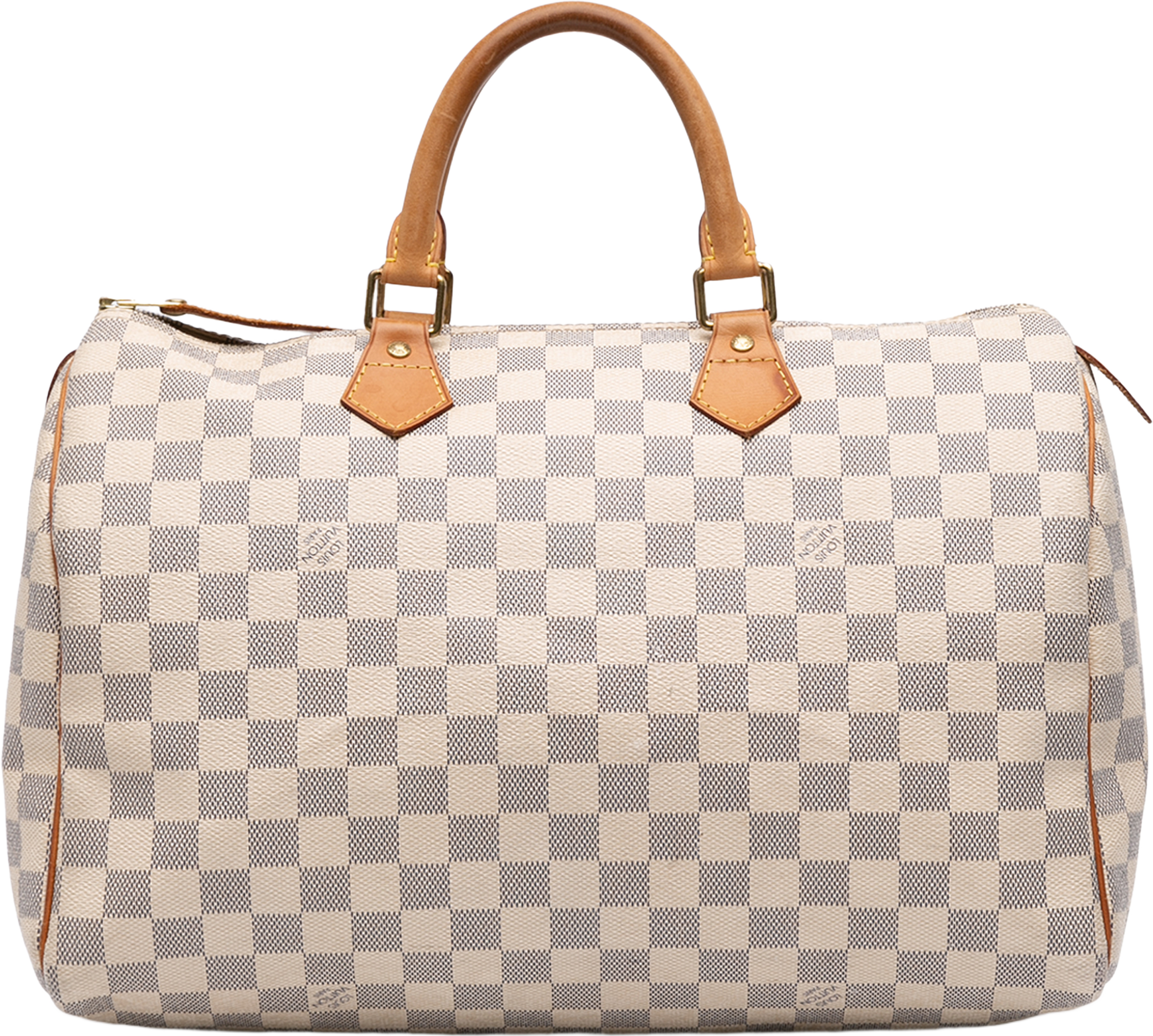 Louis Vuitton Damier Azur Speedy 35, från Luxclusif, i färgen white. Klicka för att öppna bilden i stort format