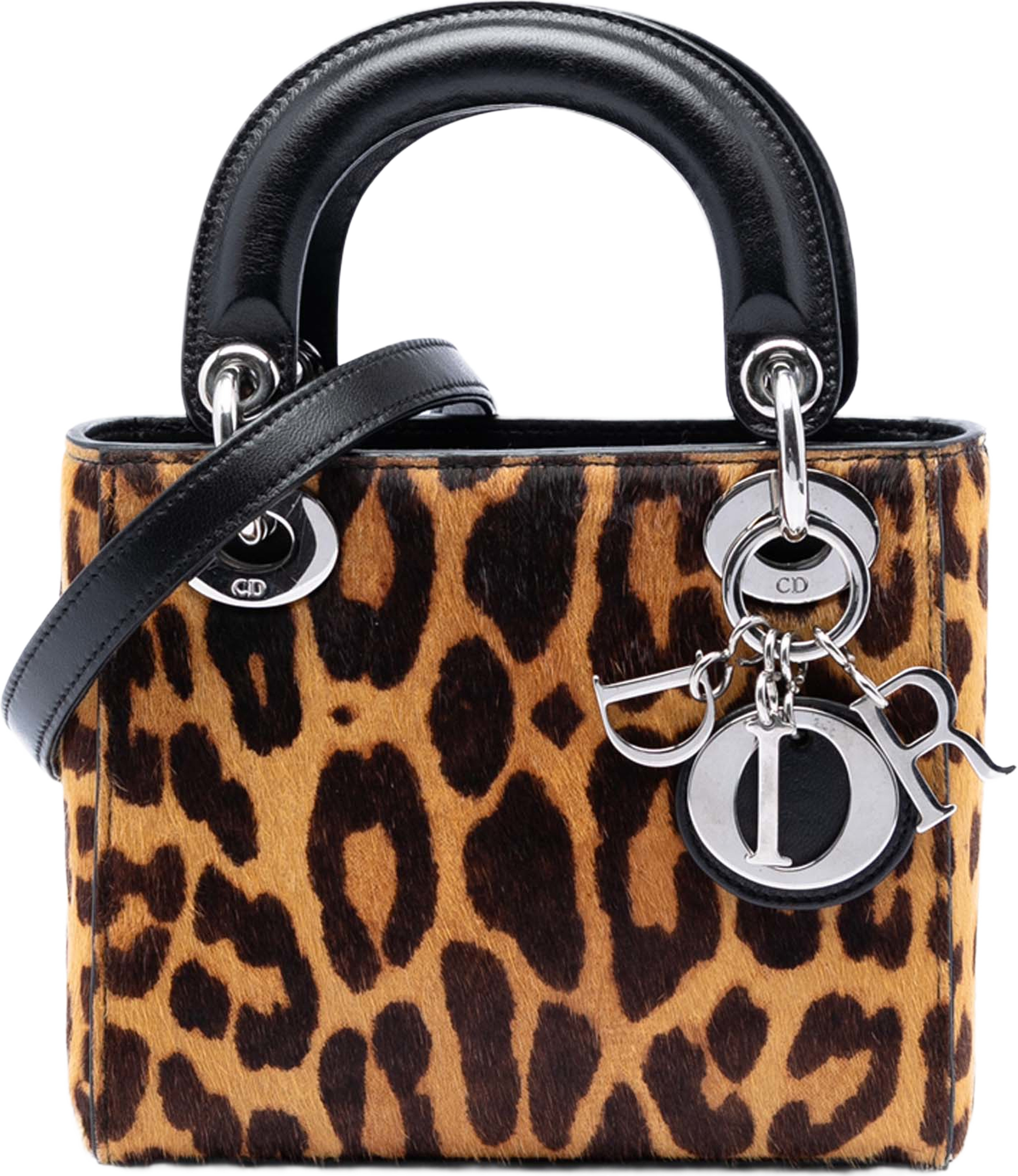 Dior Mini Pony Hair Leopard Print Lady Dior, från Luxclusif, i färgen brown. Klicka för att öppna bilden i stort format