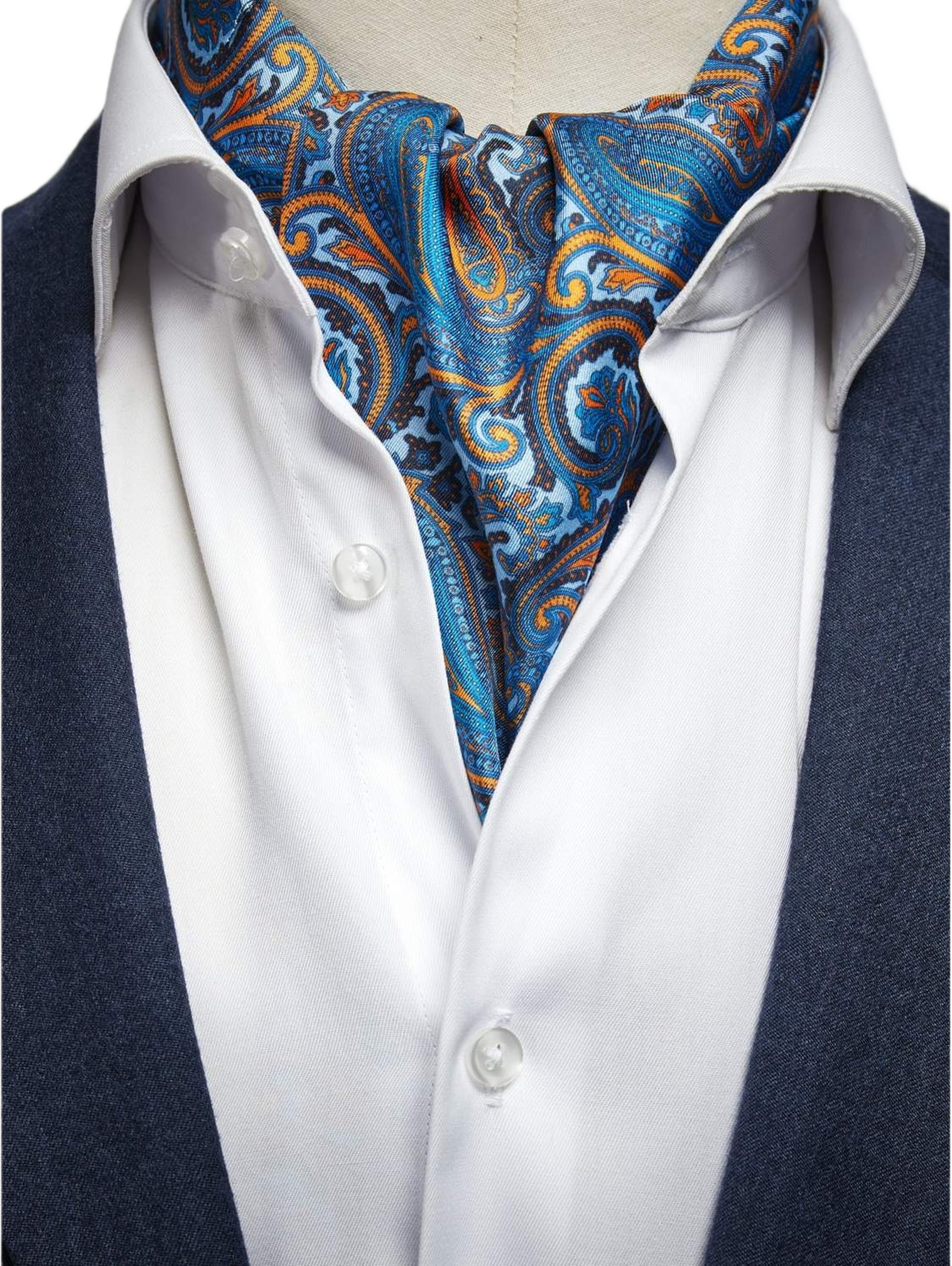 Silk Single Pointed Ascot Paisley