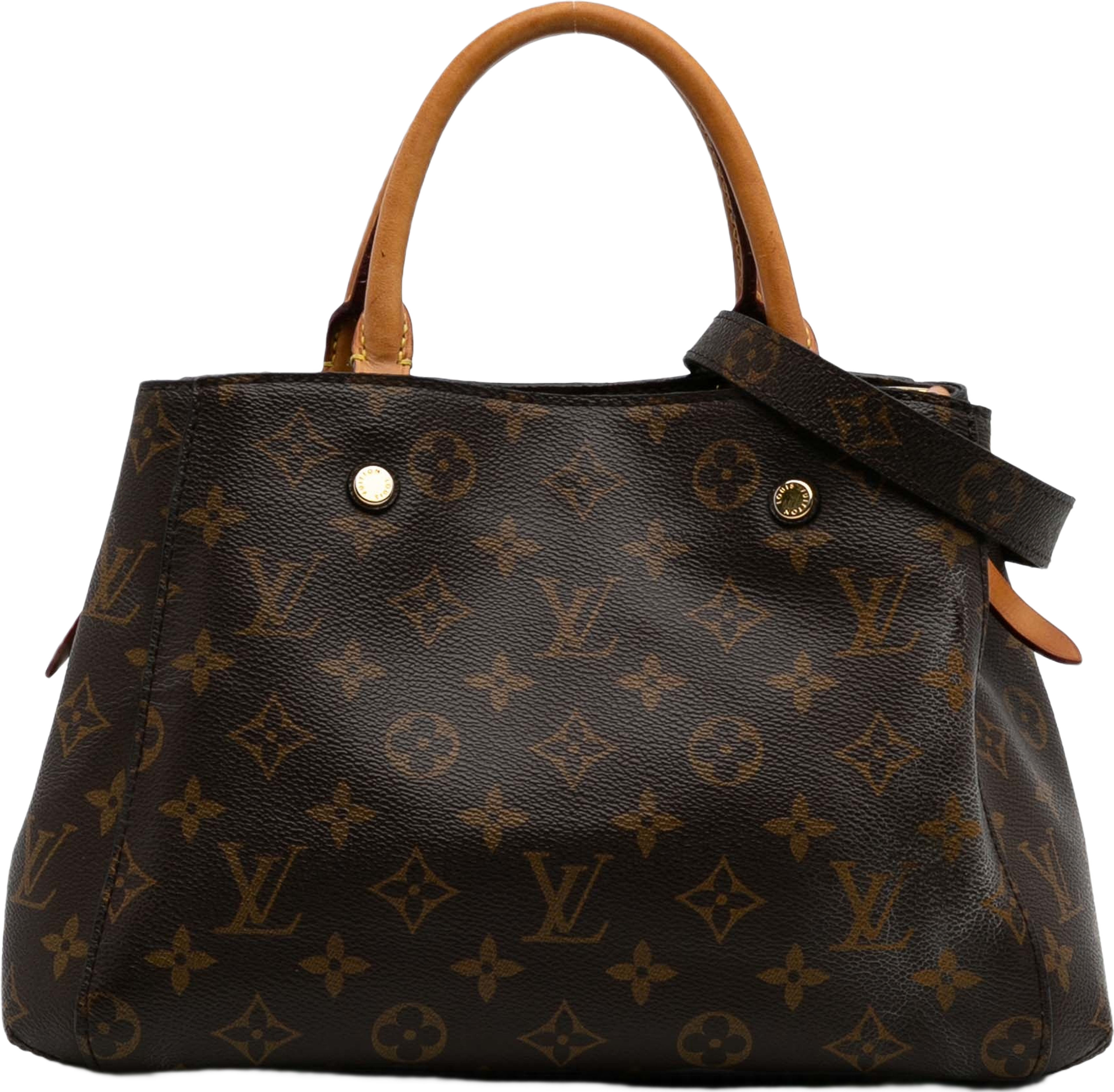 Louis Vuitton Monogram Montaigne Bb, från Luxclusif, i färgen brown.