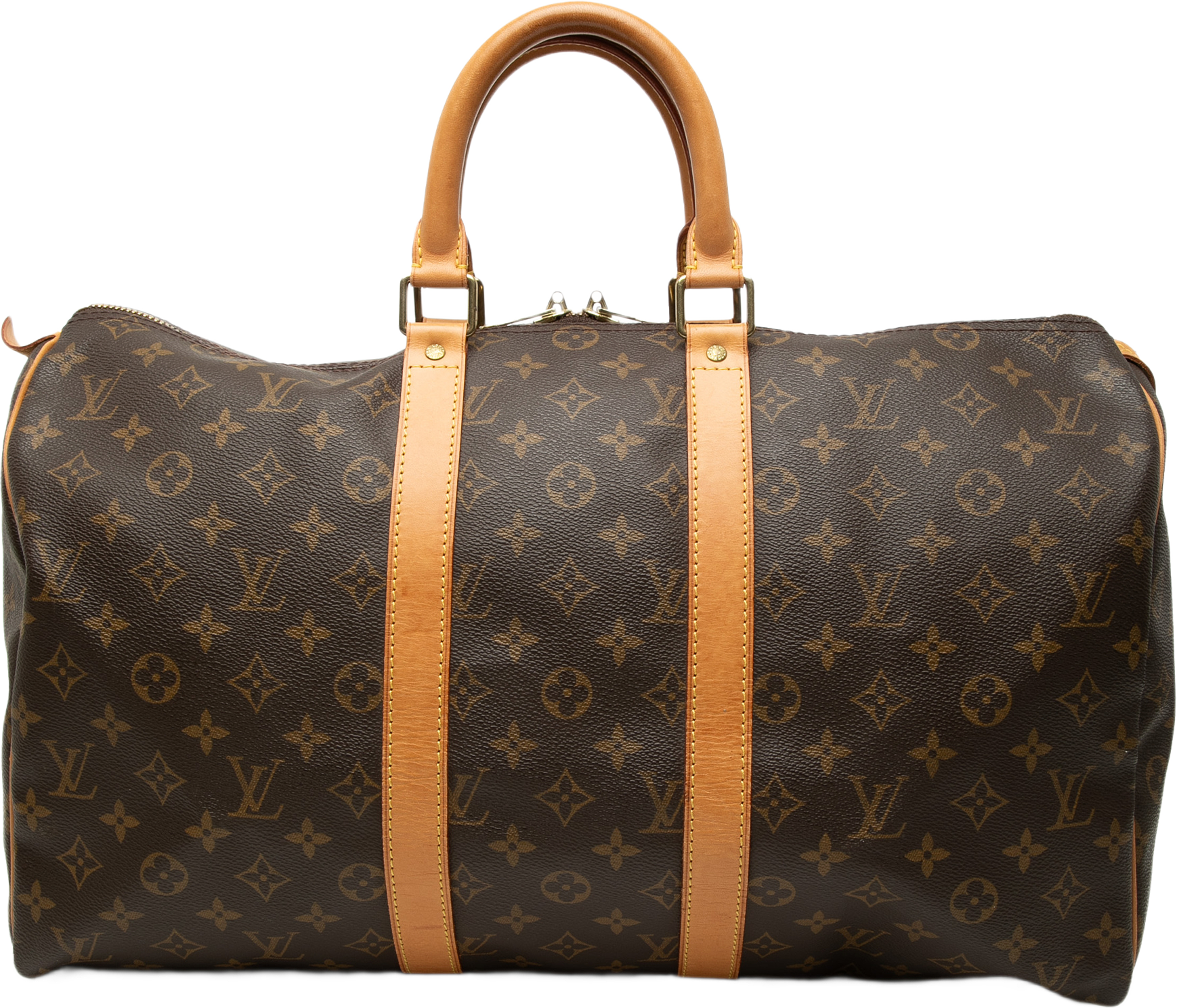 Louis Vuitton Monogram Keepall 45, från Luxclusif, i färgen brun. Klicka för att öppna bilden i stort format