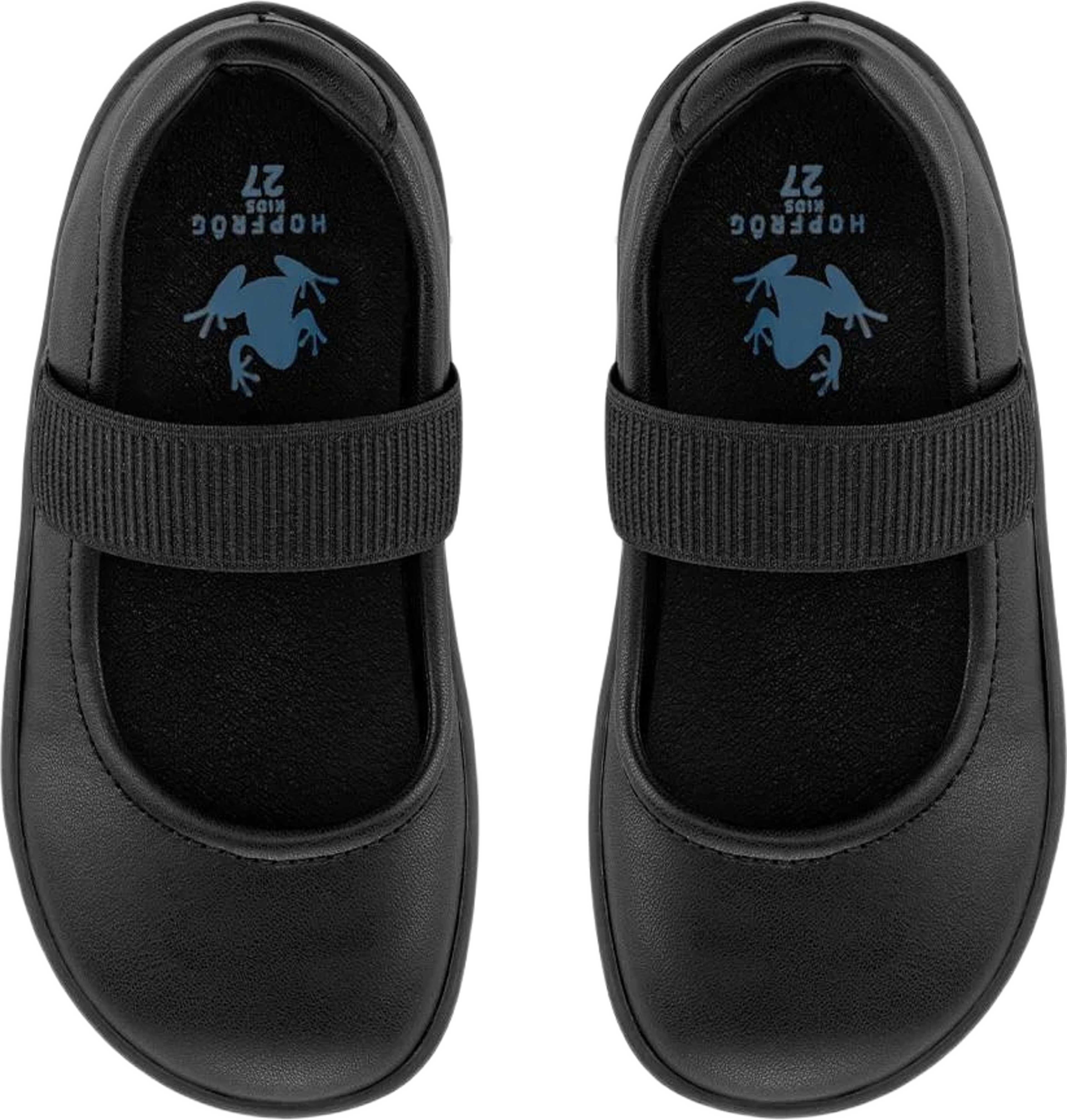 Hopfrög Mary Jane Barefoot Ballerinaskor, från Minimoca, i färgen svart. Klicka för att öppna bilden i stort format
