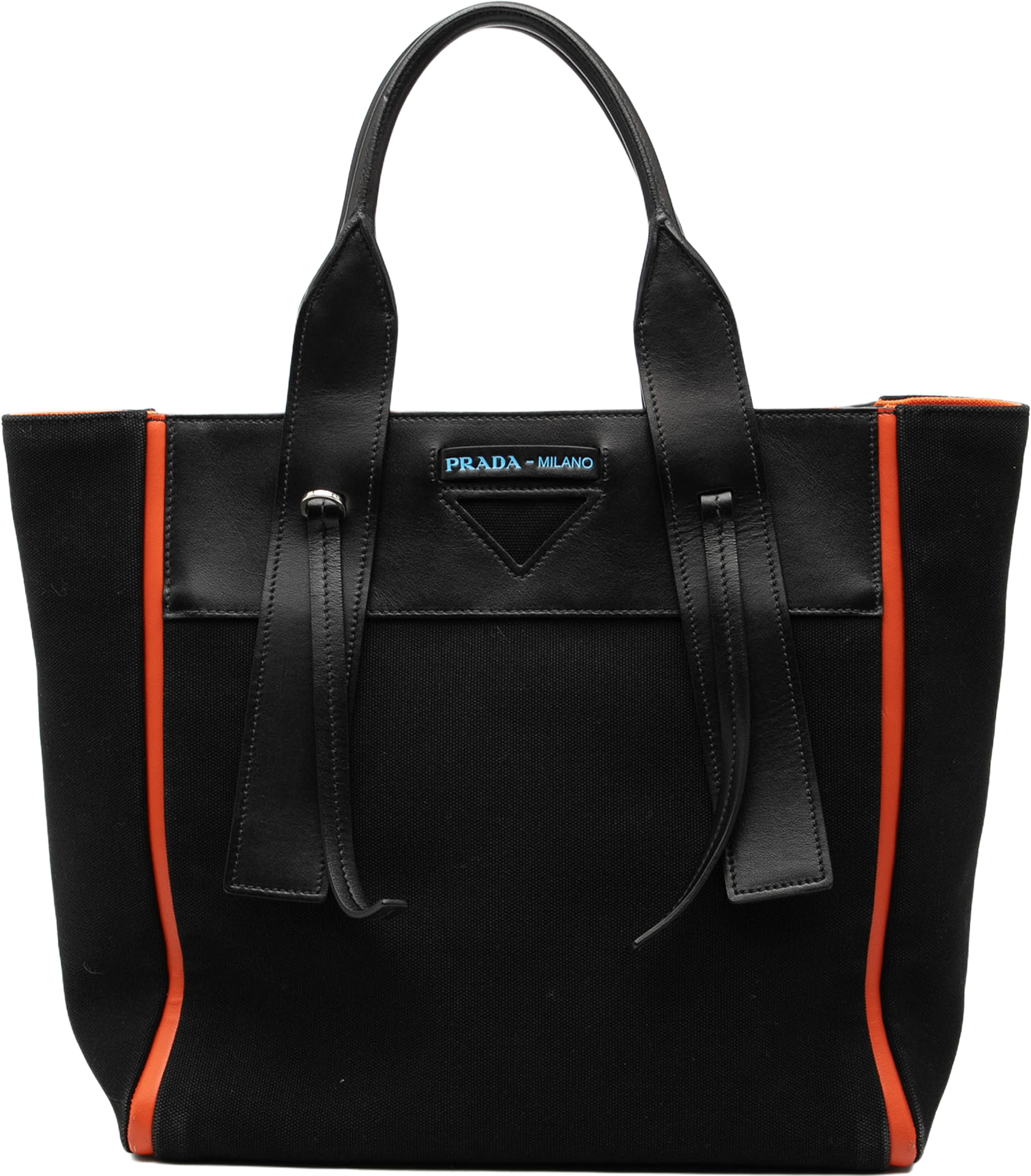 Prada Medium Canvas Ouverture Satchel, från Luxclusif, i färgen black. Klicka för att öppna bilden i stort format