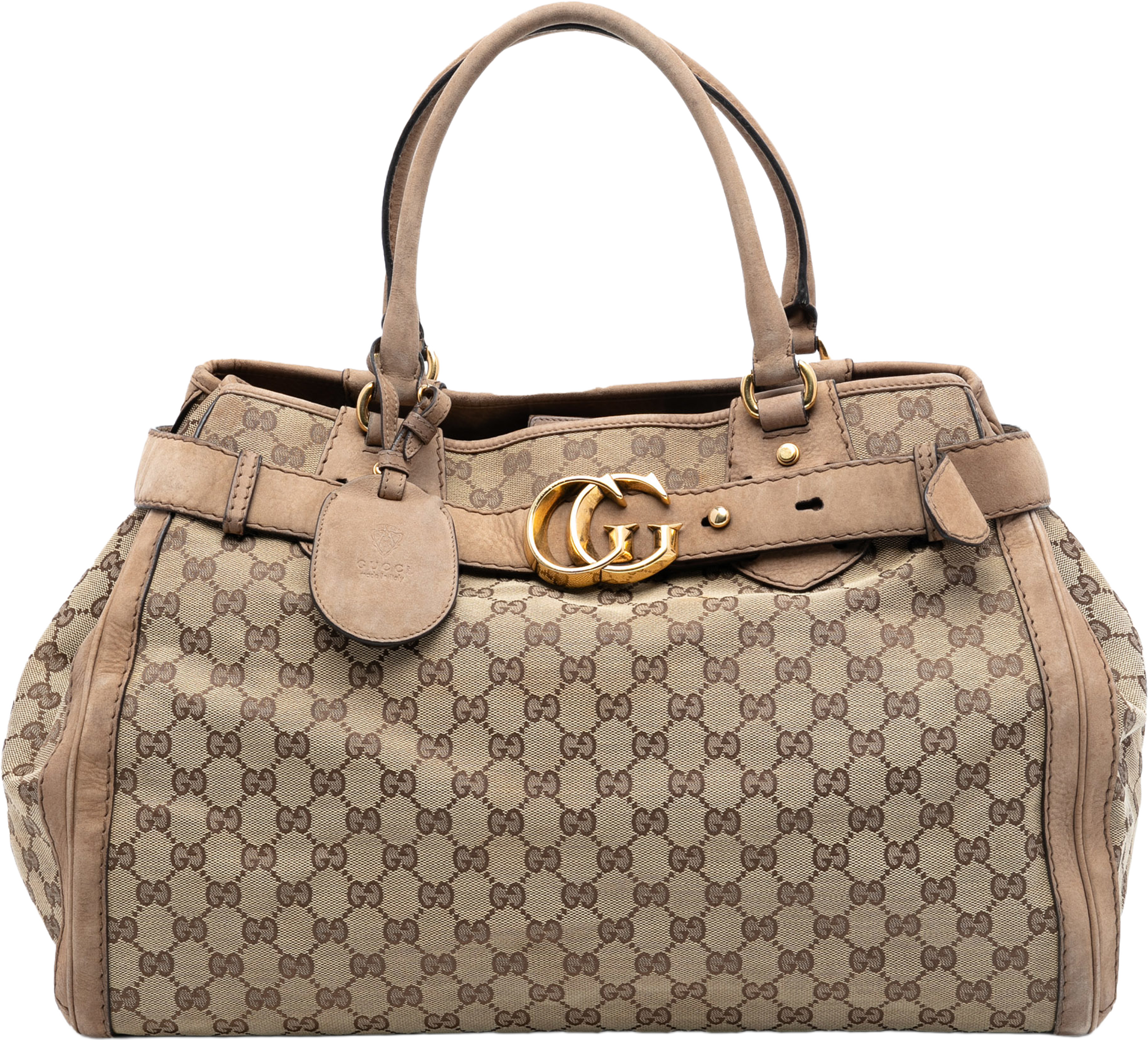 Gucci Gg Canvas Running Tote, från Luxclusif, i färgen beige. Klicka för att öppna bilden i stort format