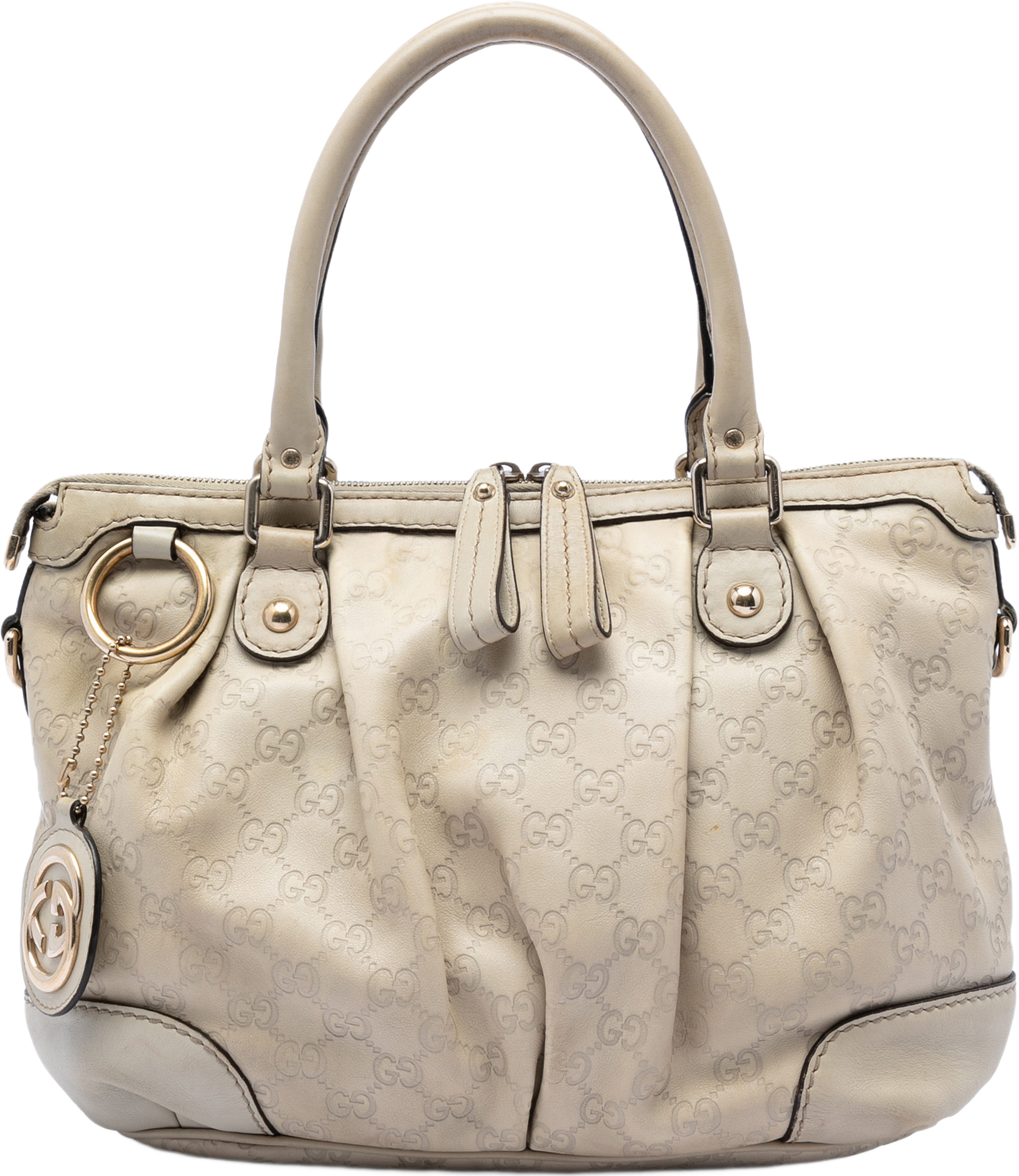 Gucci Guccissima Sukey Satchel, från Luxclusif, i färgen brun. Klicka för att öppna bilden i stort format