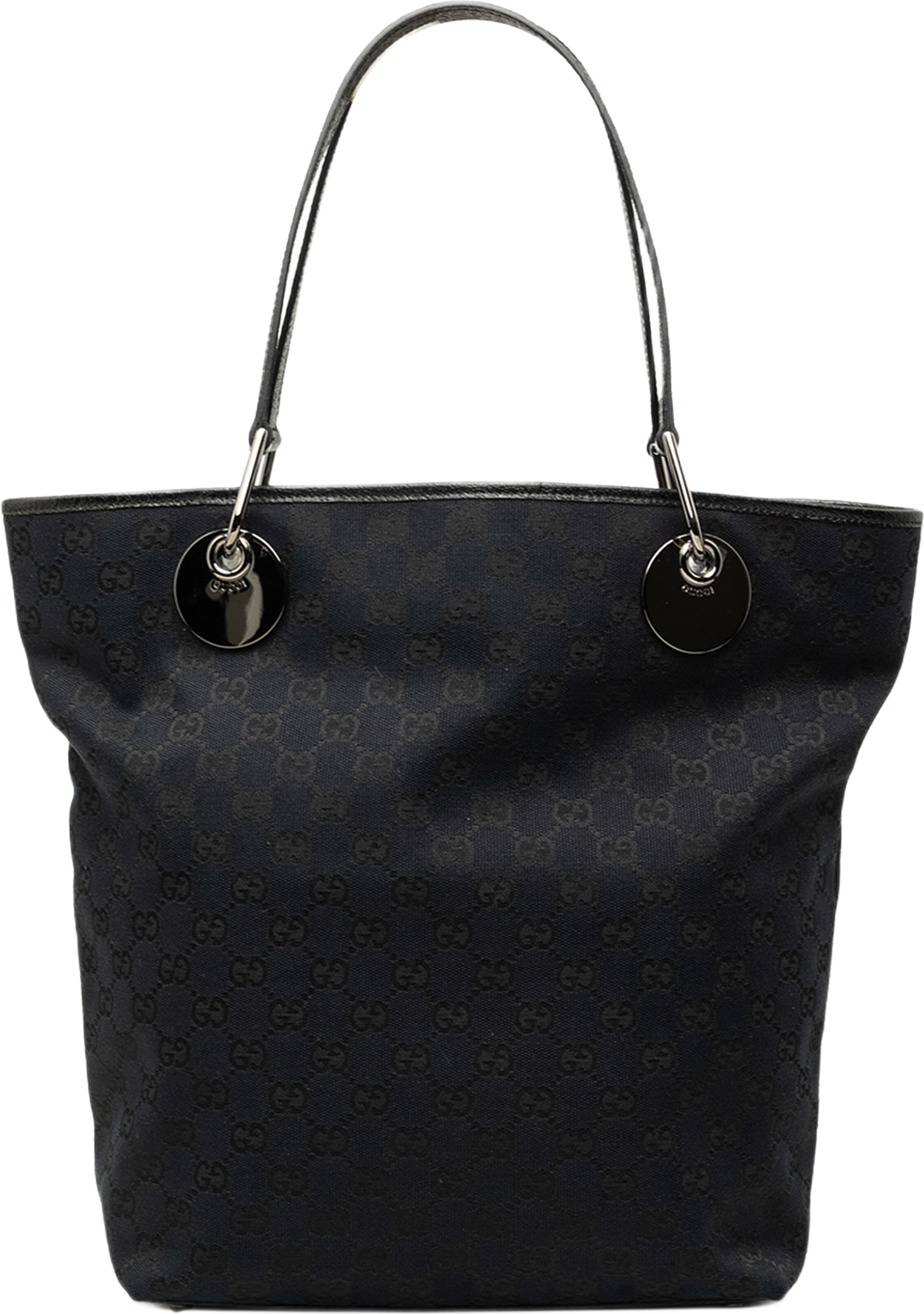 Gucci Large Gg Canvas Eclipse Tote, från Luxclusif, i färgen svart. Klicka för att öppna bilden i stort format