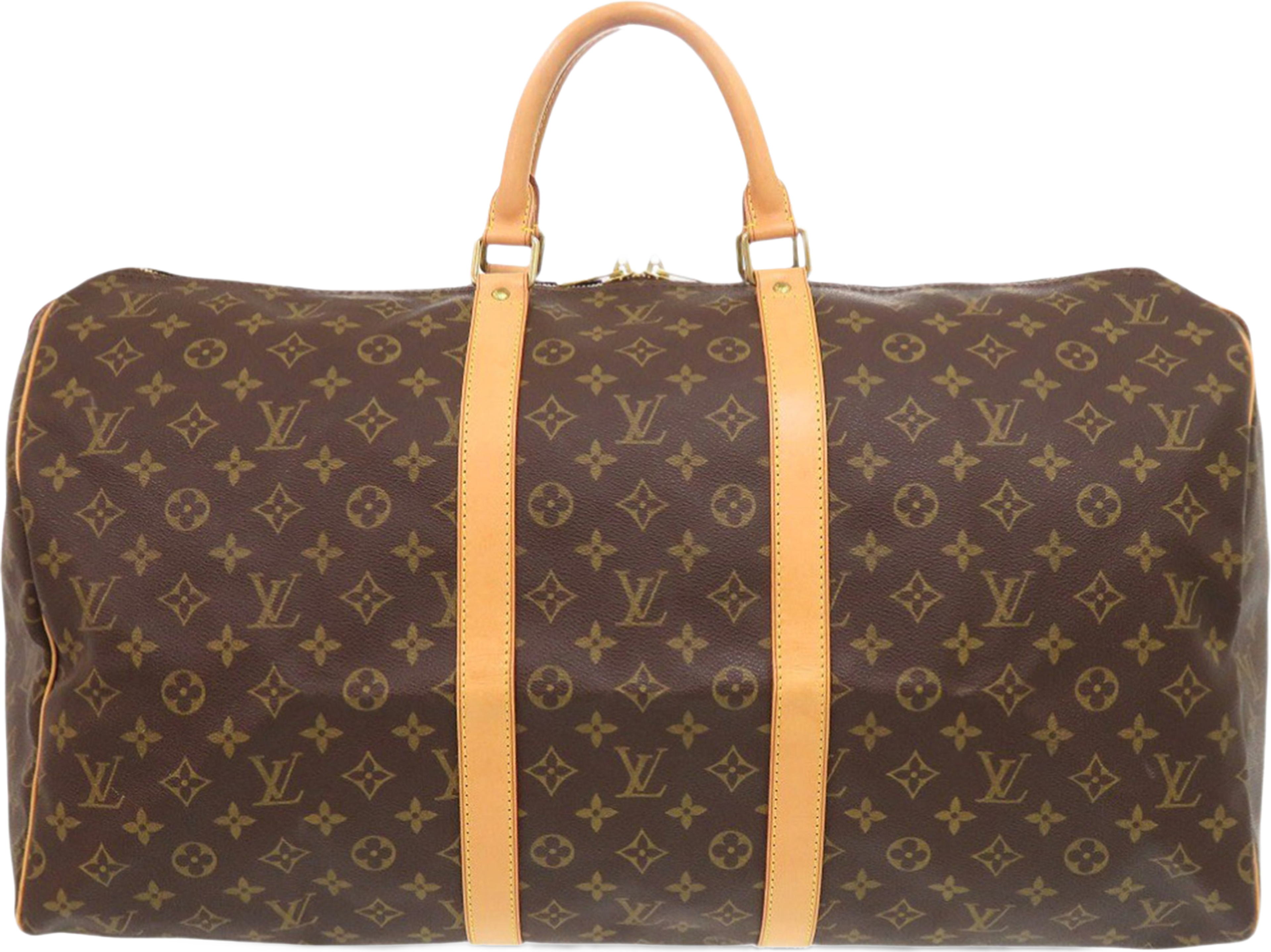 Louis Vuitton Monogram Keepall 55, från Luxclusif, i färgen brun. Klicka för att öppna bilden i stort format