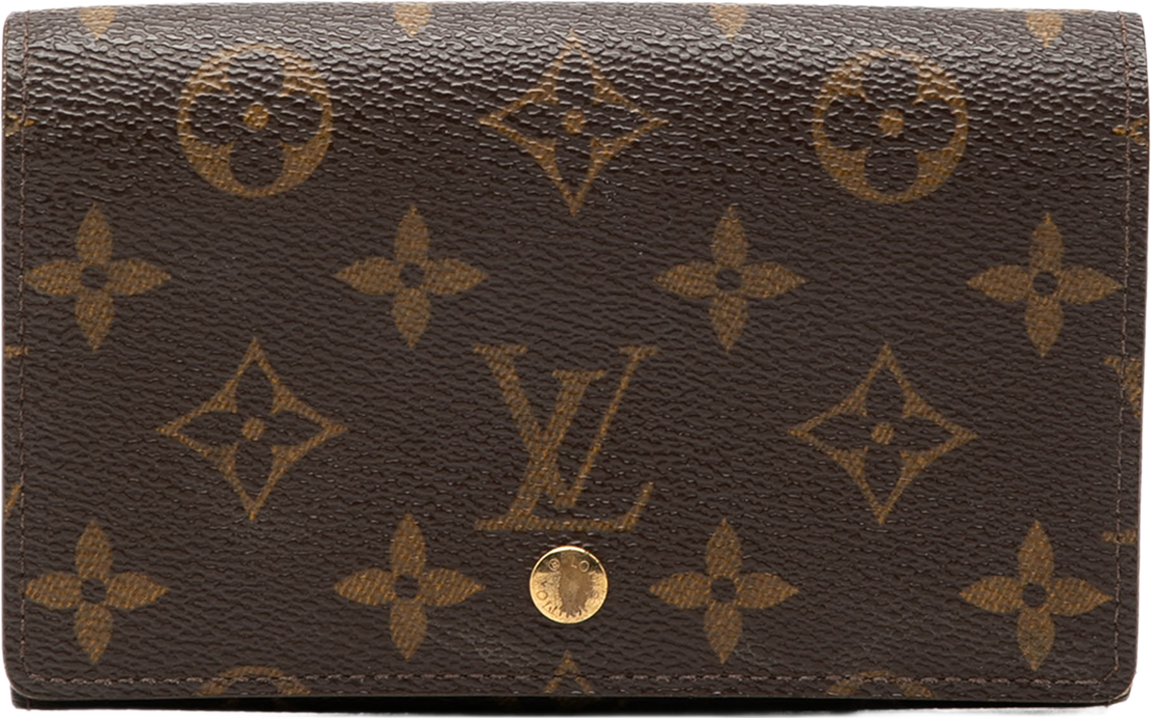 Louis Vuitton Monogram Porte Monnaie Billets Tresor Wallet, från Luxclusif, i färgen brun. Klicka för att öppna bilden i stort format
