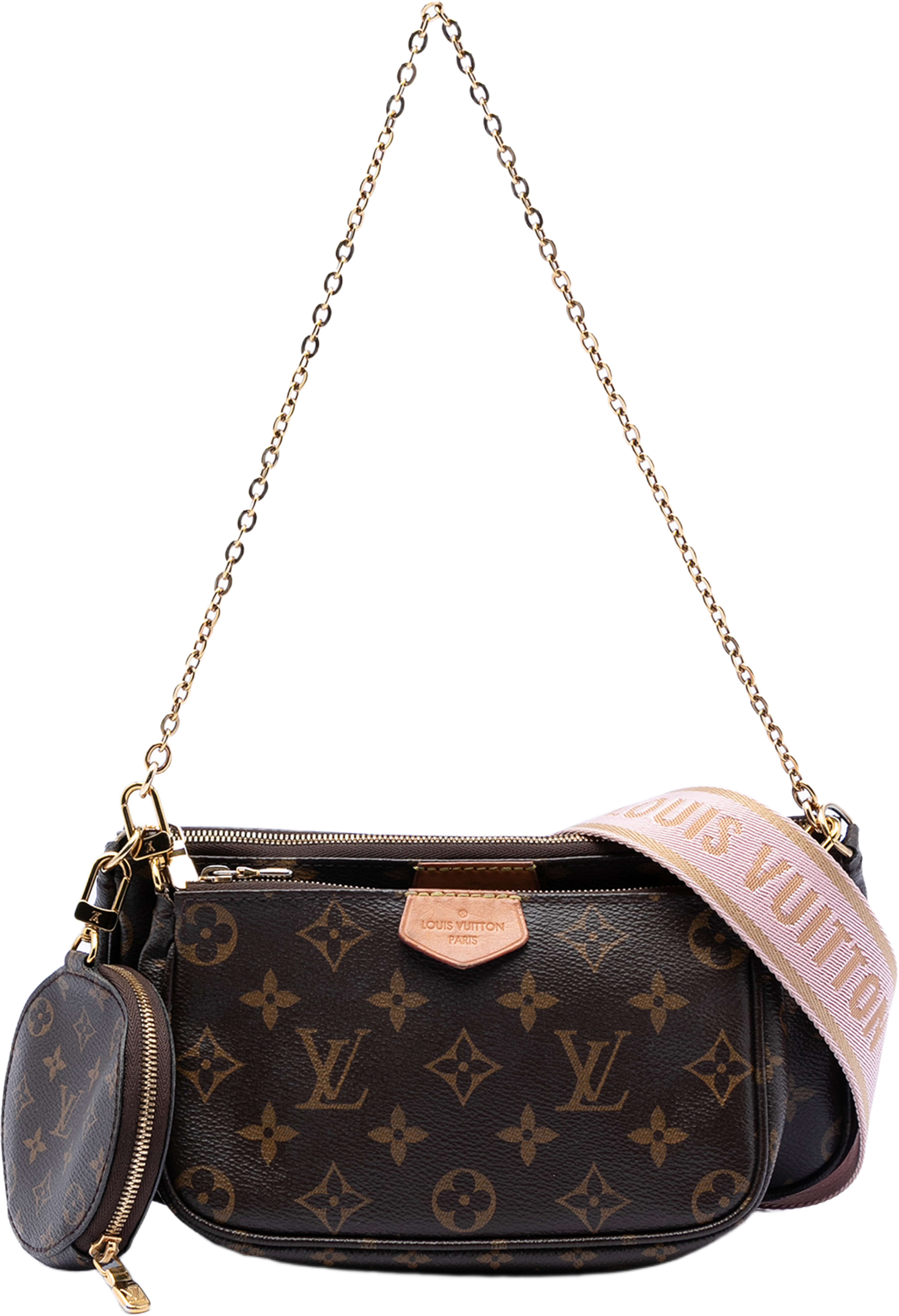 Louis Vuitton Monogram Multi Pochette Accessoires, från Luxclusif, i färgen brown. Klicka för att öppna bilden i stort format