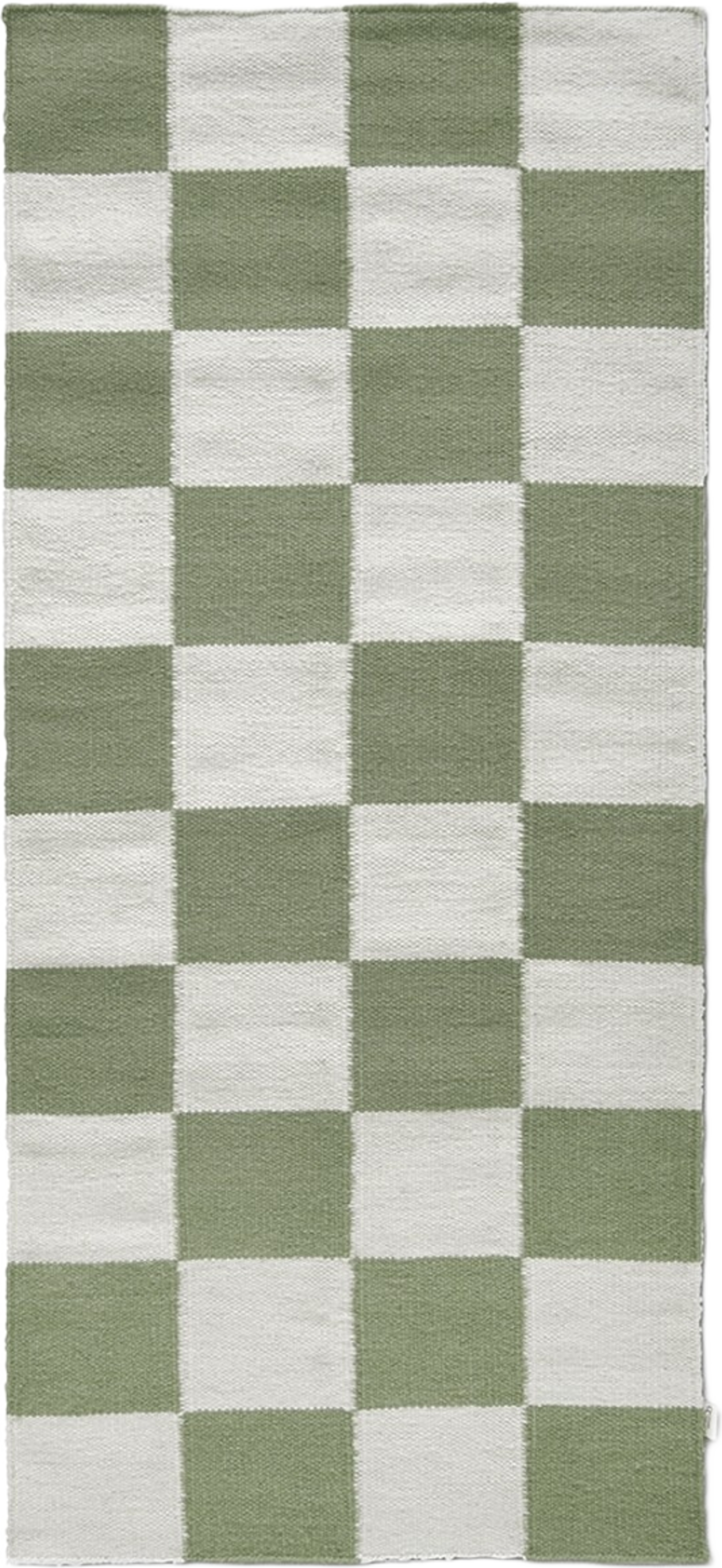 Gångmatta Square 80x250cm, från Classic Collection, i färgen vit/grön. Klicka för att öppna bilden i stort format