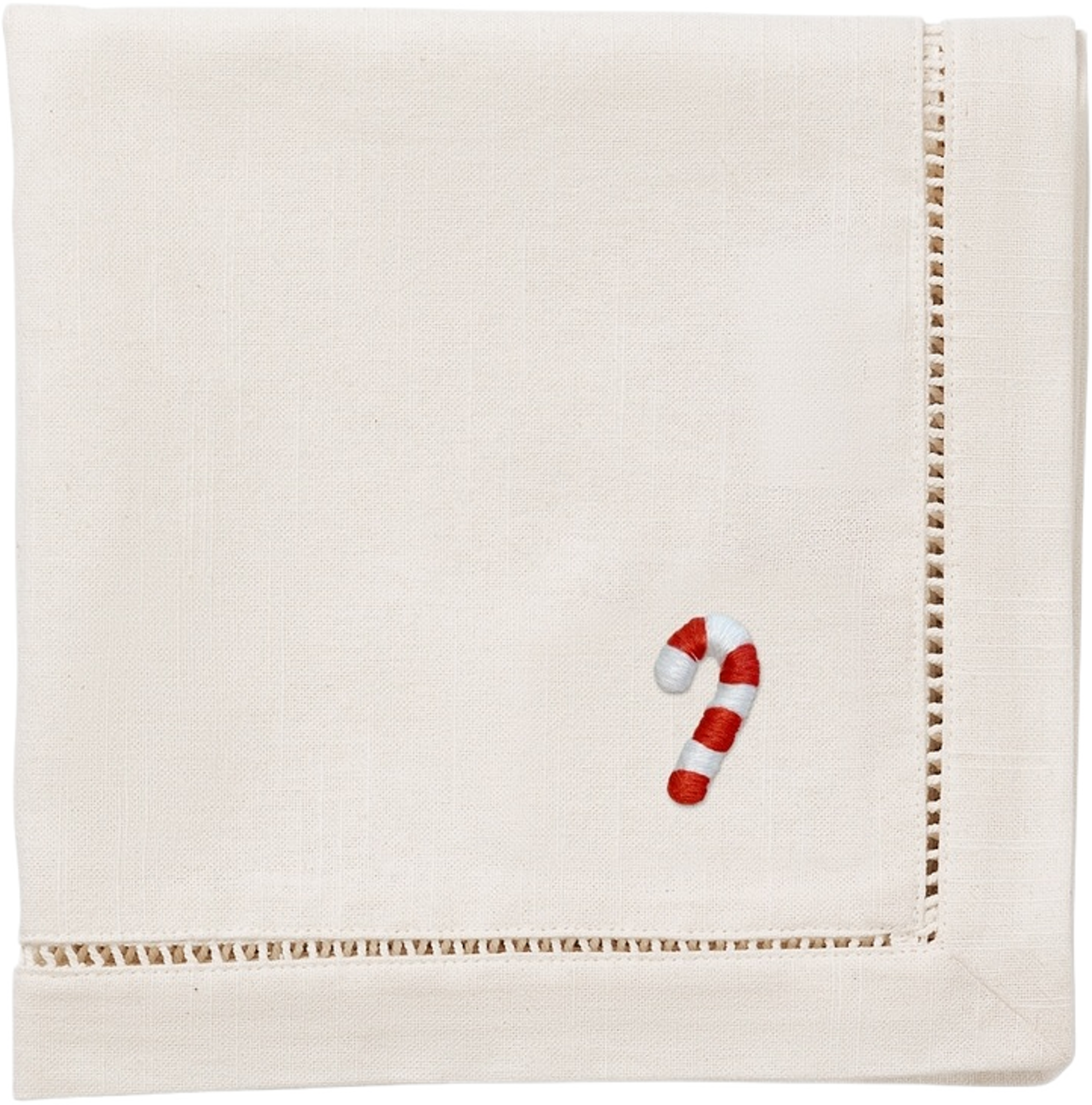 Candy Cane Servett - 45x45 Cm, från Pick A Poppy, i färgen red. Klicka för att öppna bilden i stort format