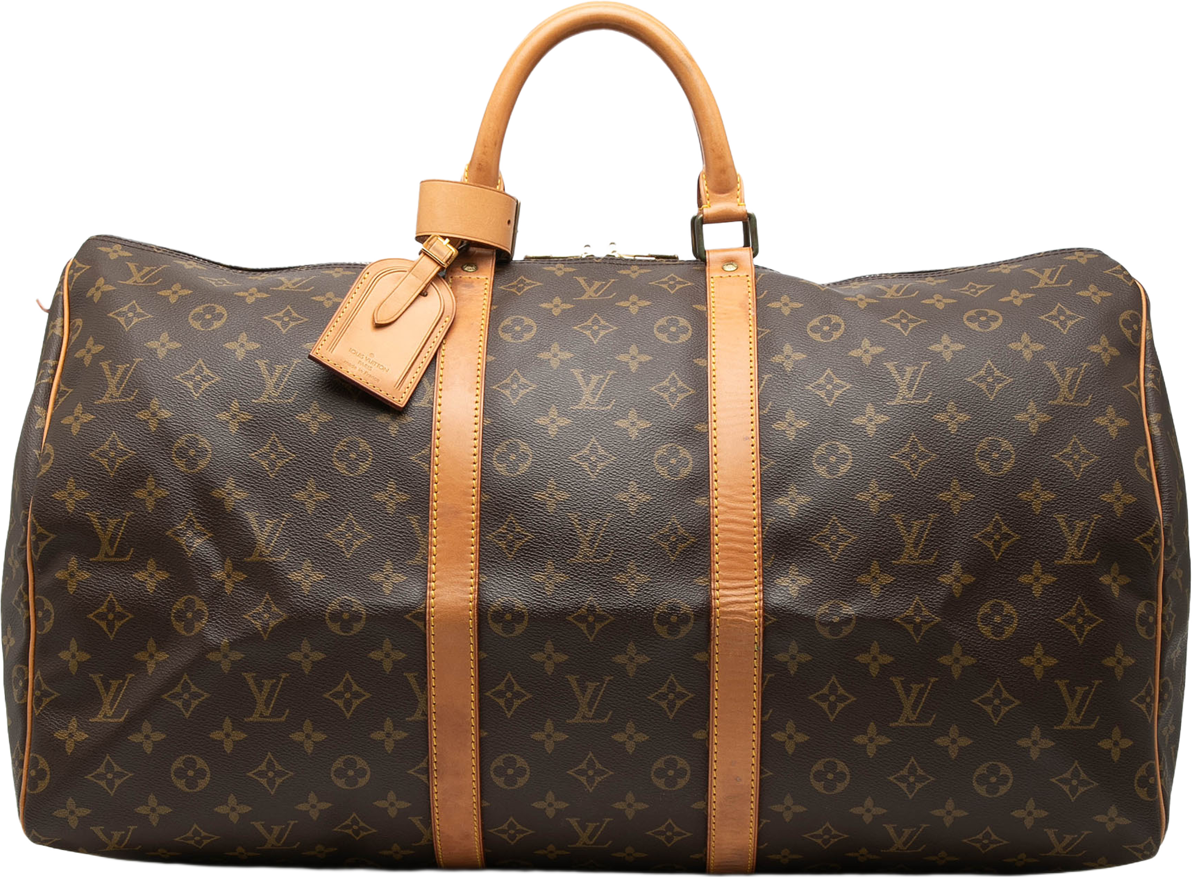 Louis Vuitton Monogram Keepall 55, från Luxclusif, i färgen brown. Klicka för att öppna bilden i stort format