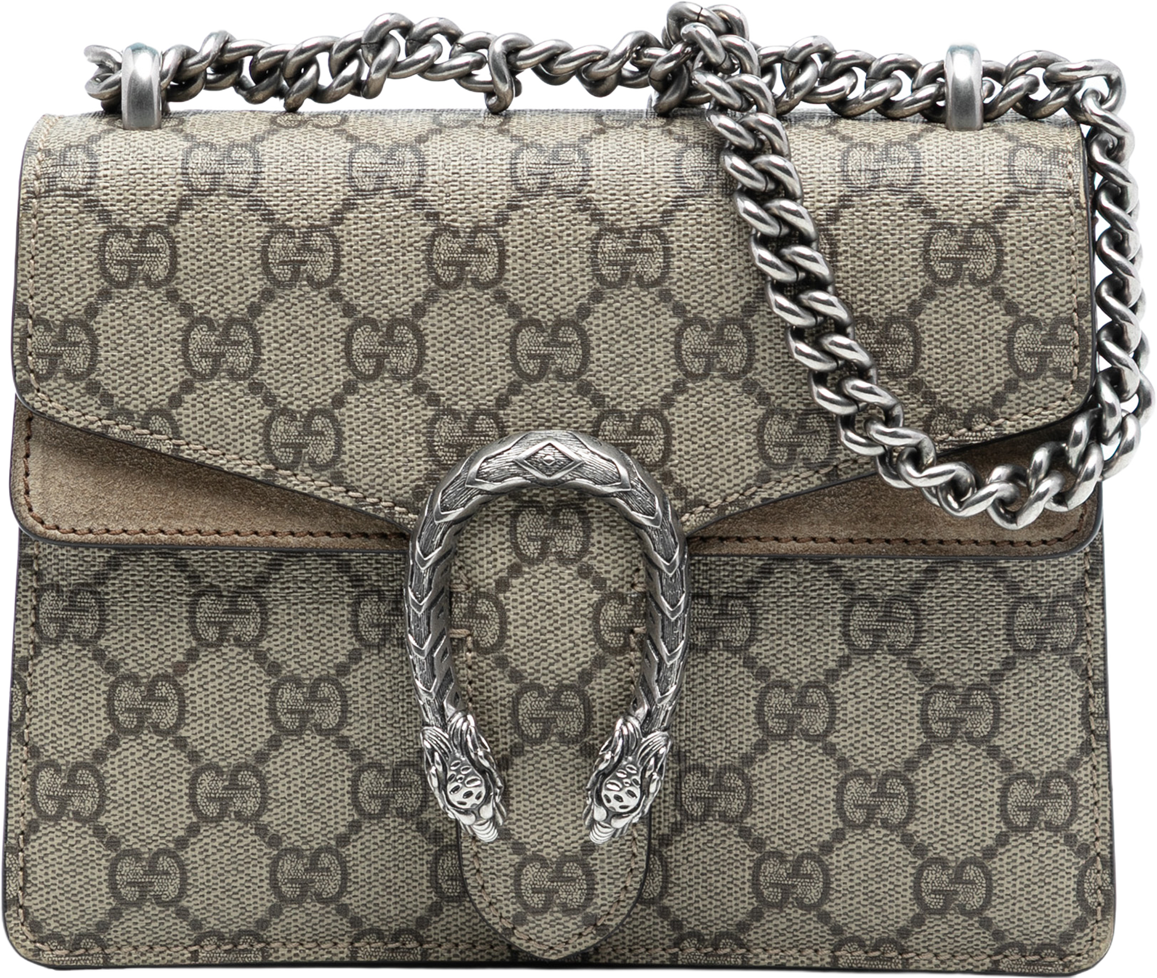 Gucci Small Gg Supreme Dionysus Crossbody, från Luxclusif, i färgen beige. Klicka för att öppna bilden i stort format