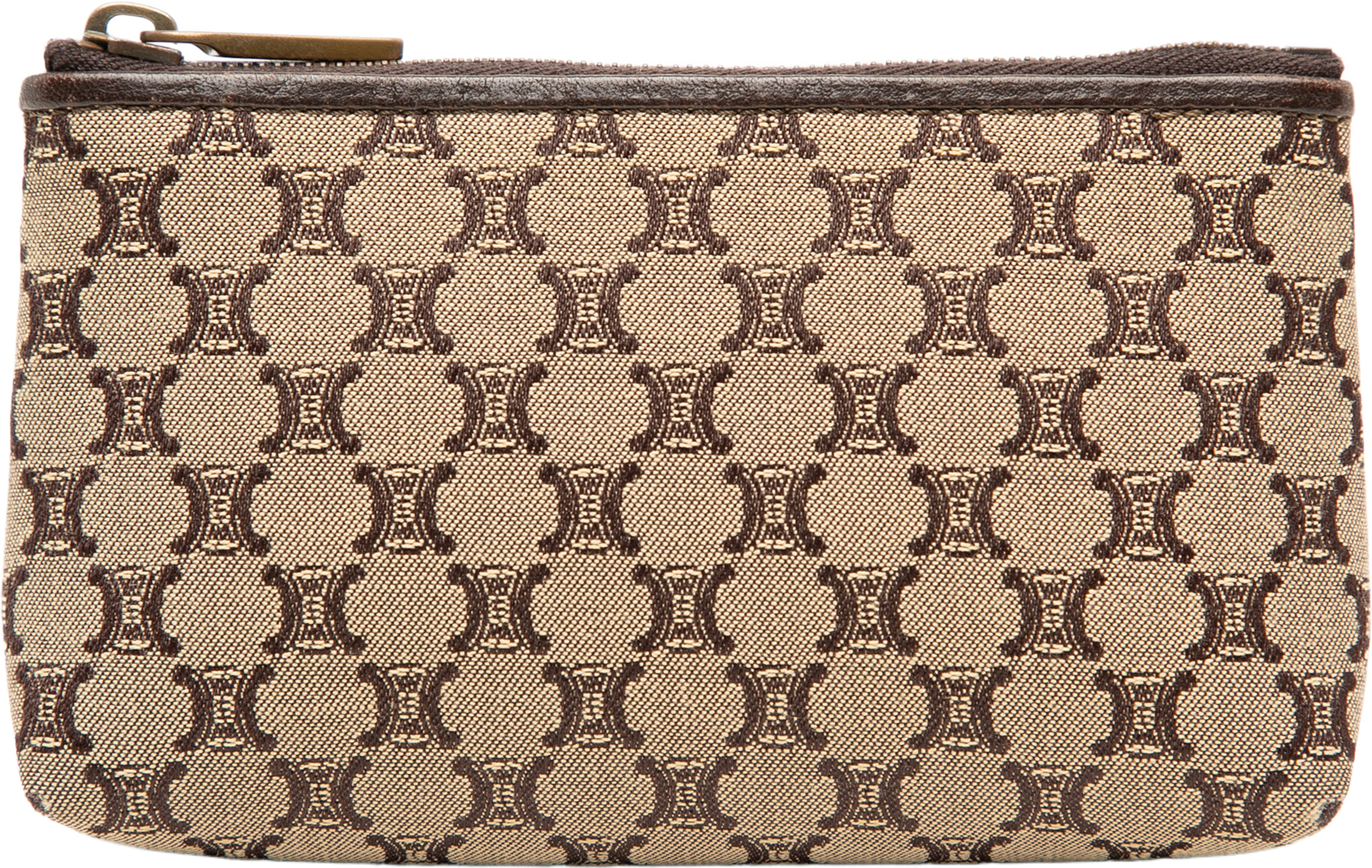 Celine Macadam Canvas Coin Pouch, från Luxclusif, i färgen beige. Klicka för att öppna bilden i stort format