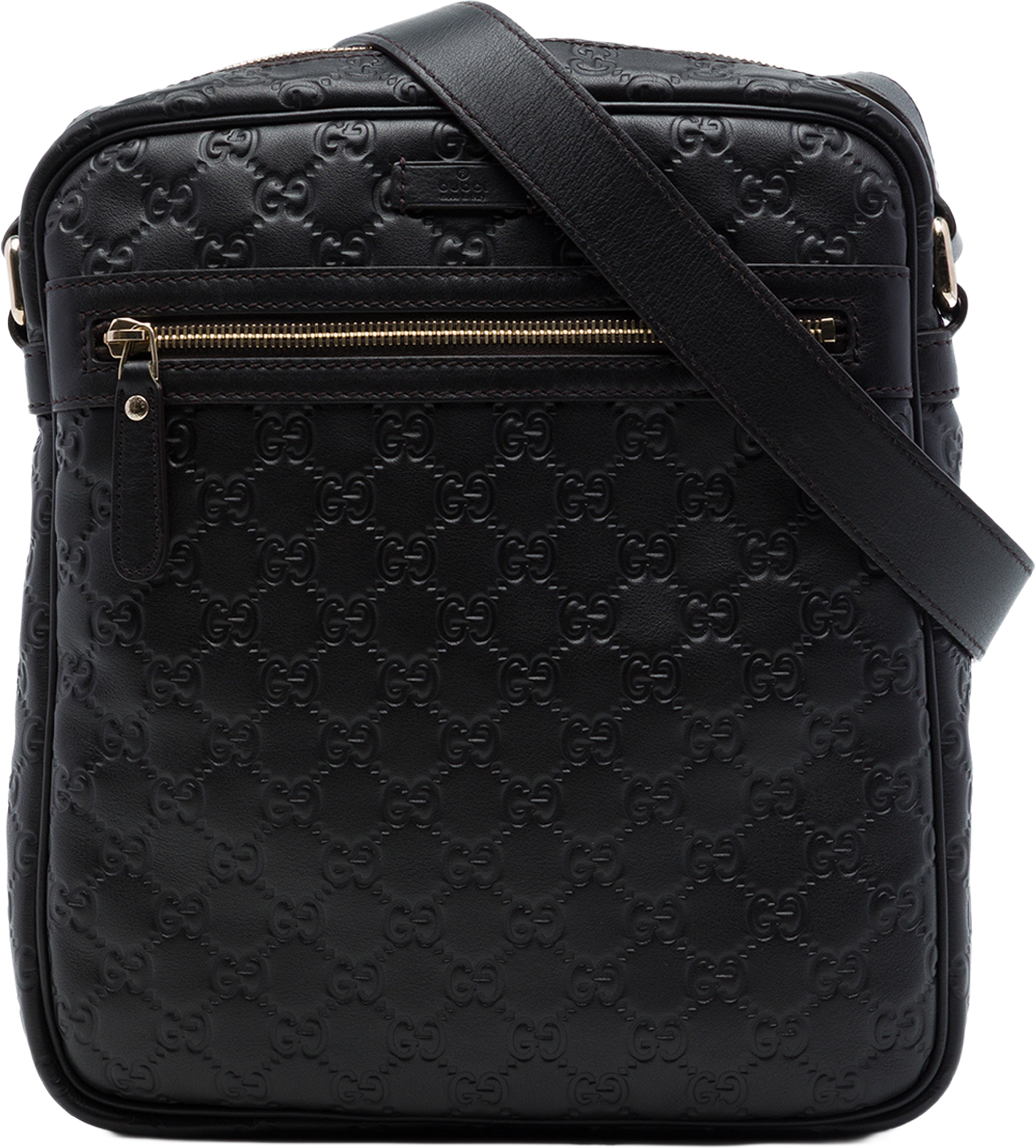 Gucci Guccissima Crossbody, från Luxclusif, i färgen svart. Klicka för att öppna bilden i stort format