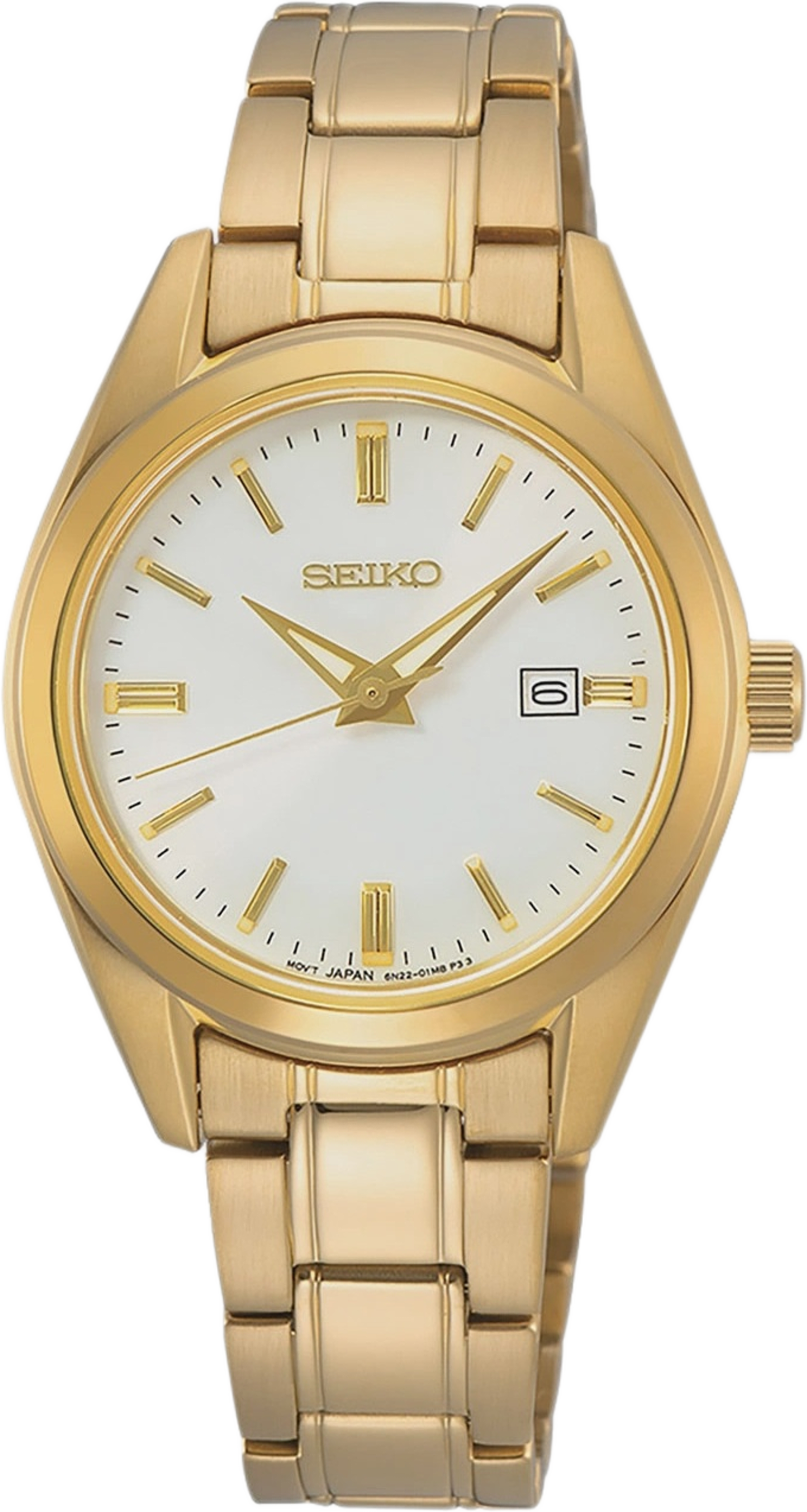Seiko Classic Vit/guld, Metallband - Sur632p1, från Seiko, i färgen 1. Klicka för att öppna bilden i stort format