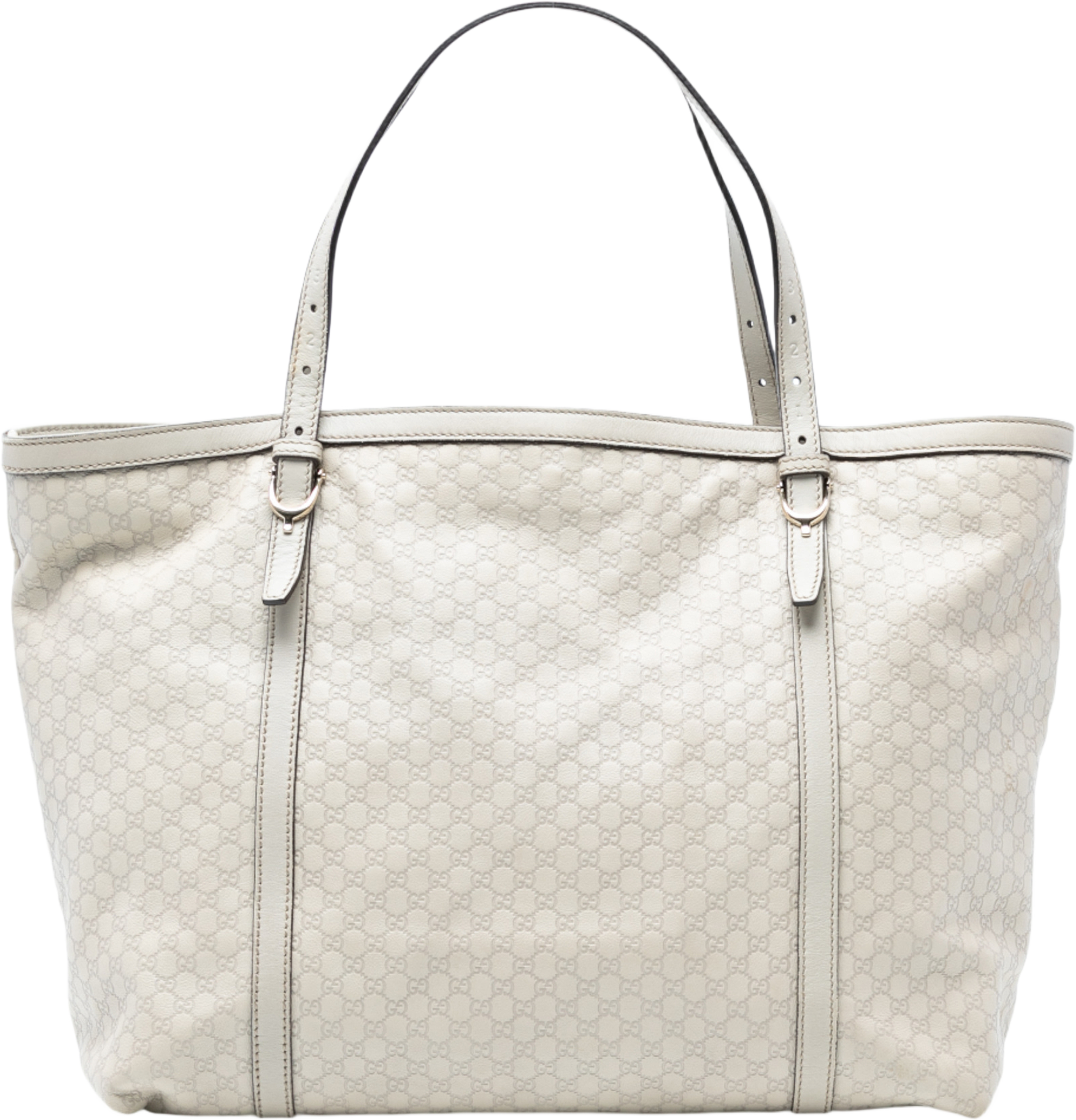 Gucci Microguccissima Nice Tote, från Luxclusif, i färgen white. Klicka för att öppna bilden i stort format