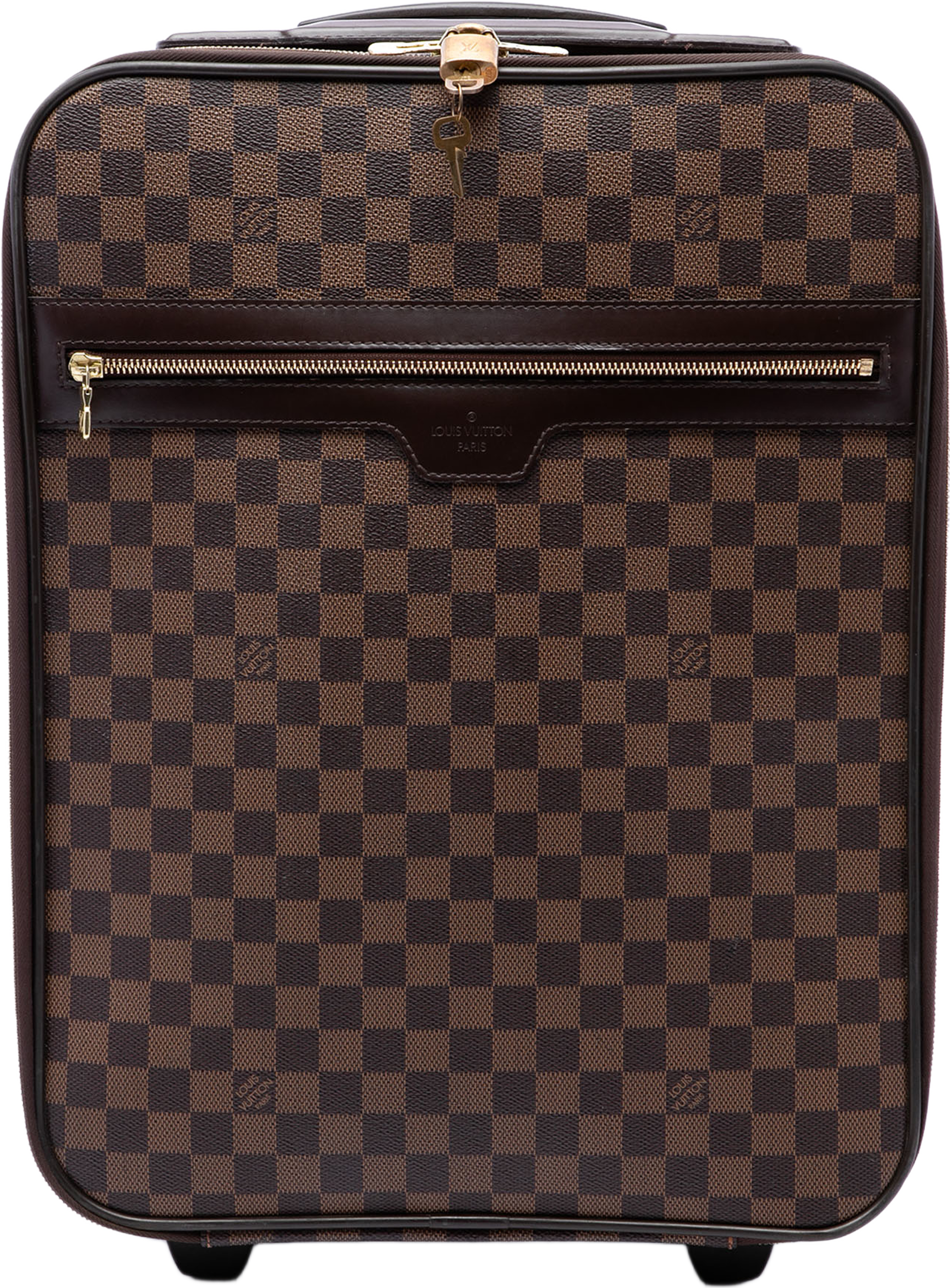 Louis Vuitton Damier Ebene Pegase 45, från Luxclusif, i färgen brun. Klicka för att öppna bilden i stort format