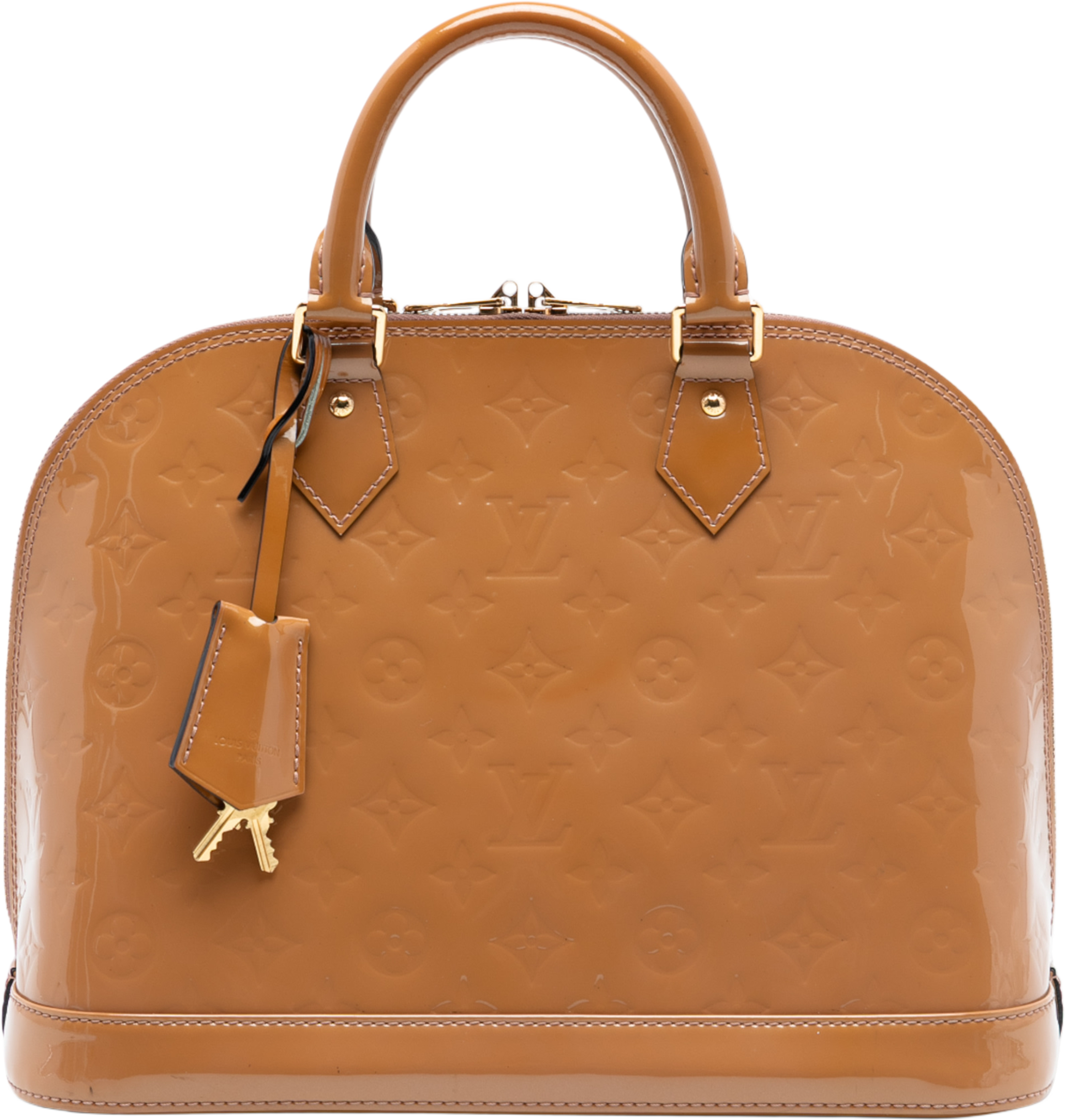 Louis Vuitton Monogram Vernis Alma Pm, från Luxclusif, i färgen brown. Klicka för att öppna bilden i stort format