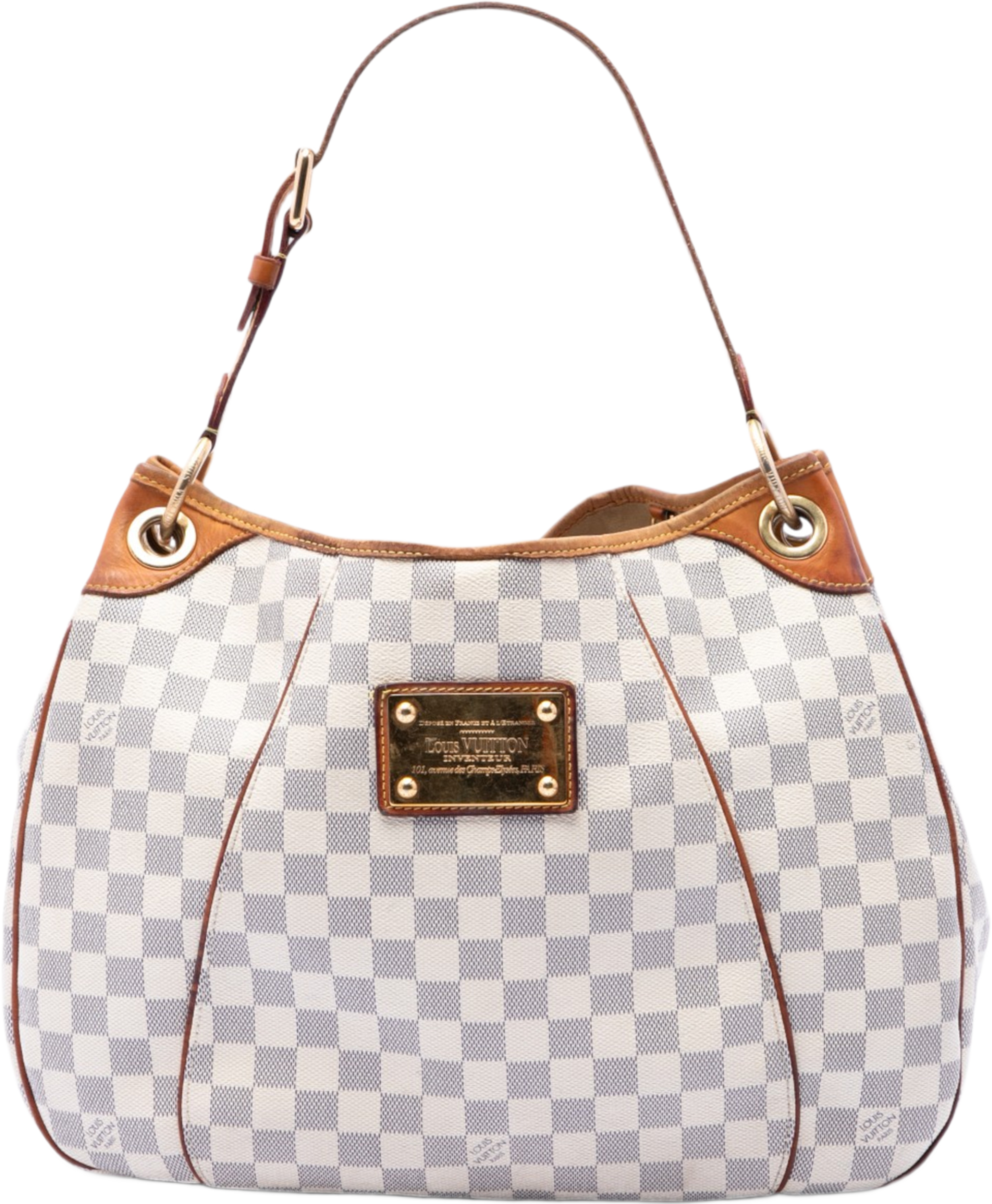 Louis Vuitton Damier Azur Galliera Pm, från Luxclusif, i färgen white. Klicka för att öppna bilden i stort format