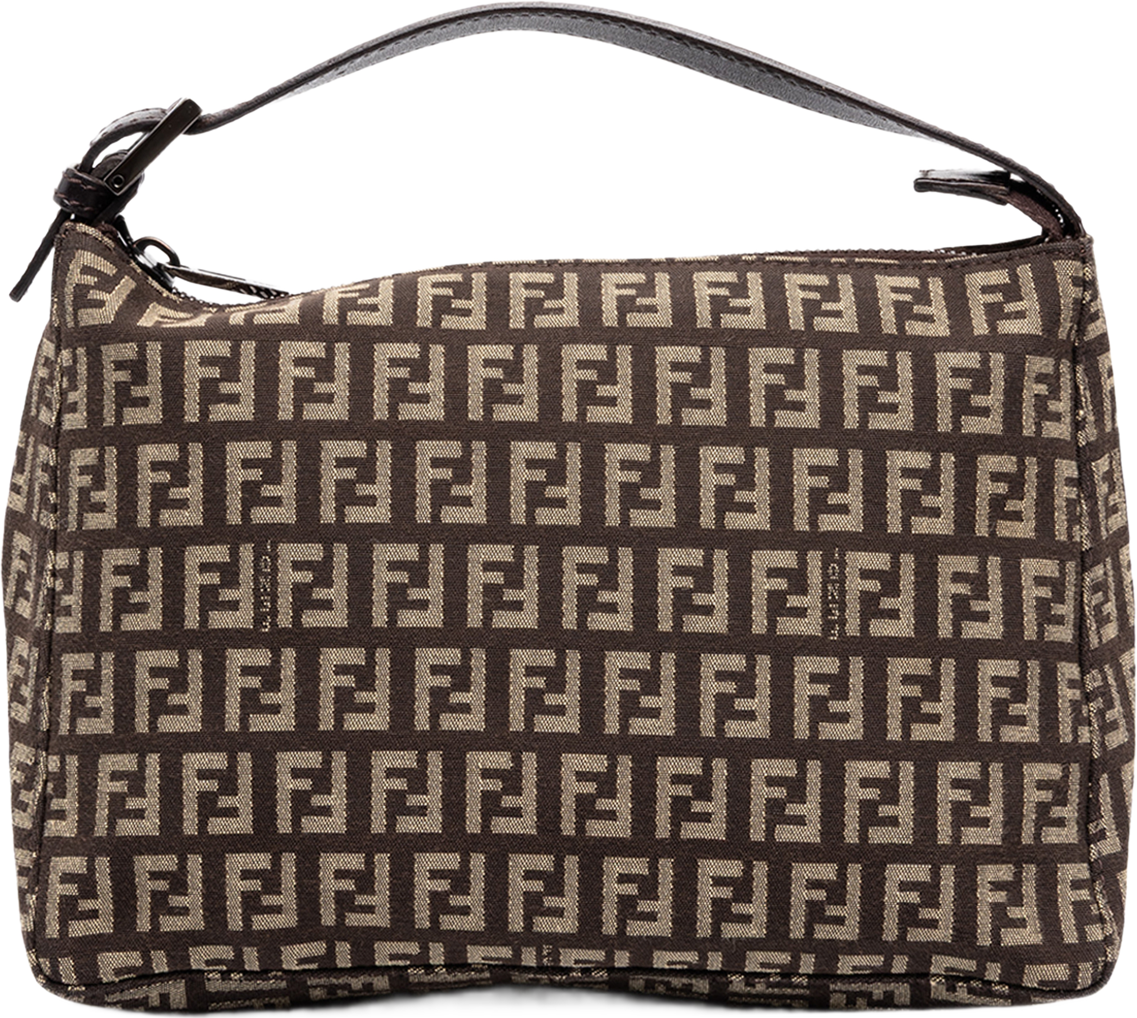Fendi Zucchino Canvas Handbag, från Luxclusif, i färgen brun. Klicka för att öppna bilden i stort format